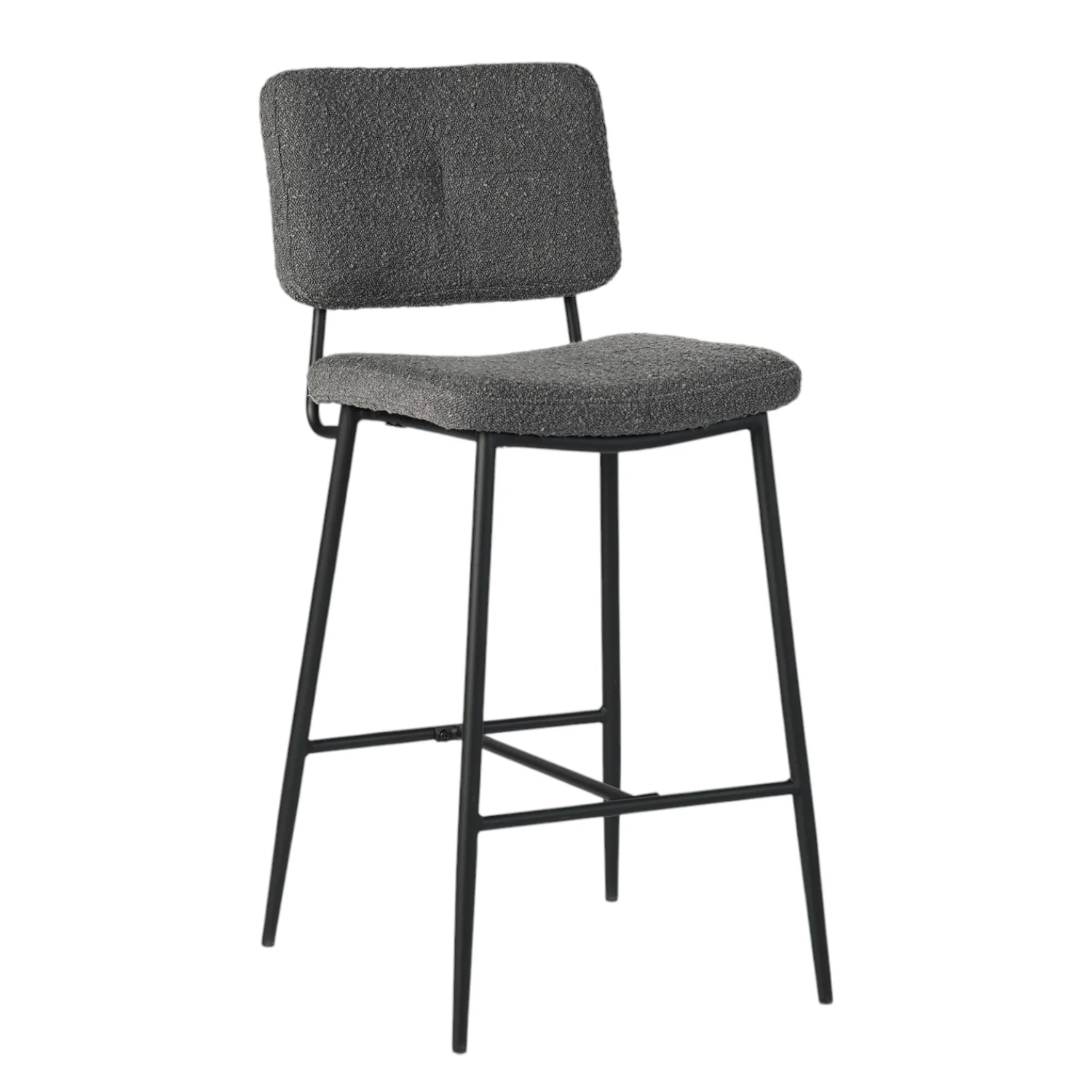 Set of Two Green and Black Manufactured Wood and Steel Low Back Bar Height Bar Chairs By Homeroots - Image 3