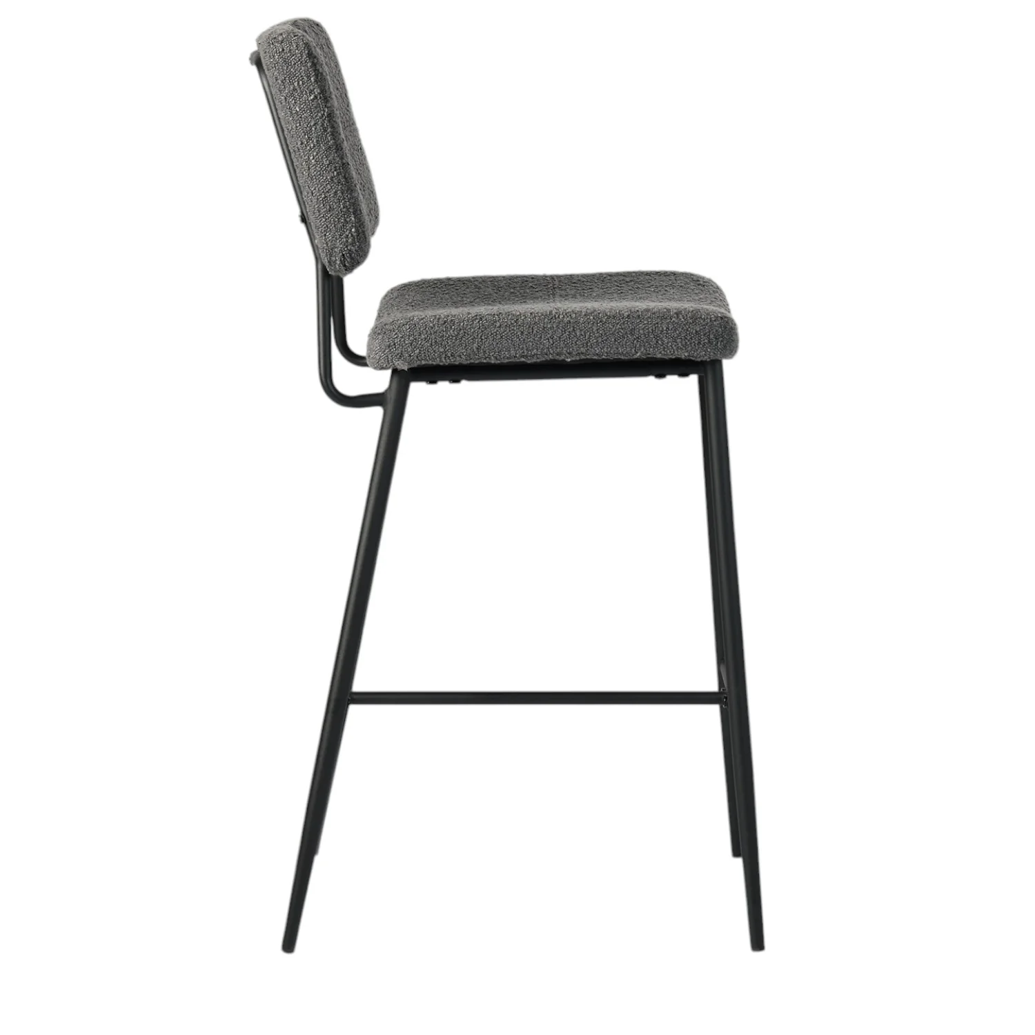 Set of Two Green and Black Manufactured Wood and Steel Low Back Bar Height Bar Chairs By Homeroots - Image 4