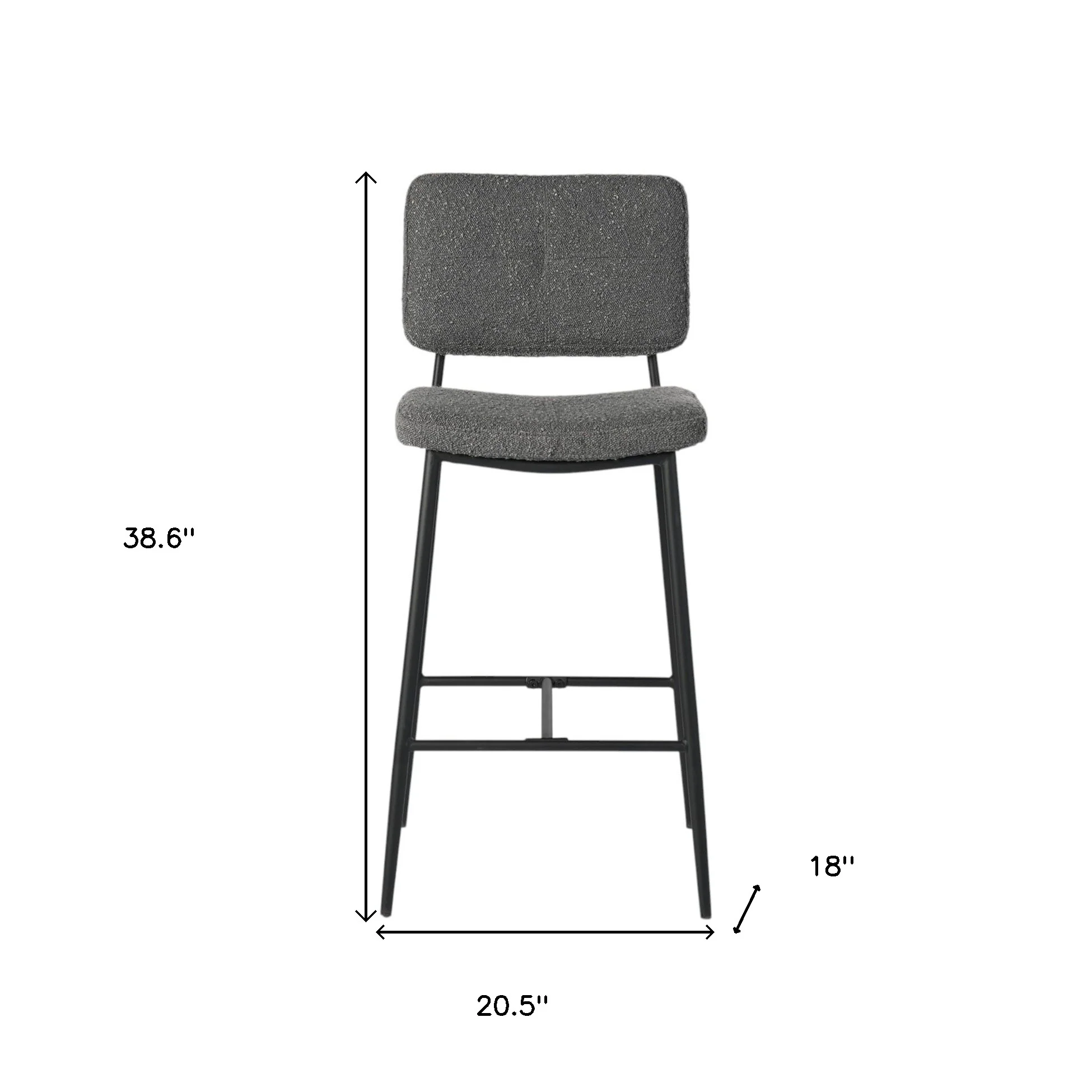 Set of Two Green and Black Manufactured Wood and Steel Low Back Bar Height Bar Chairs By Homeroots - Image 8