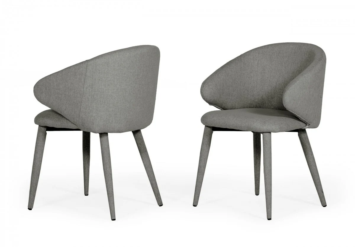 Set of Two Green Fabric Wrapped Dining Chairs By Homeroots - Image 6