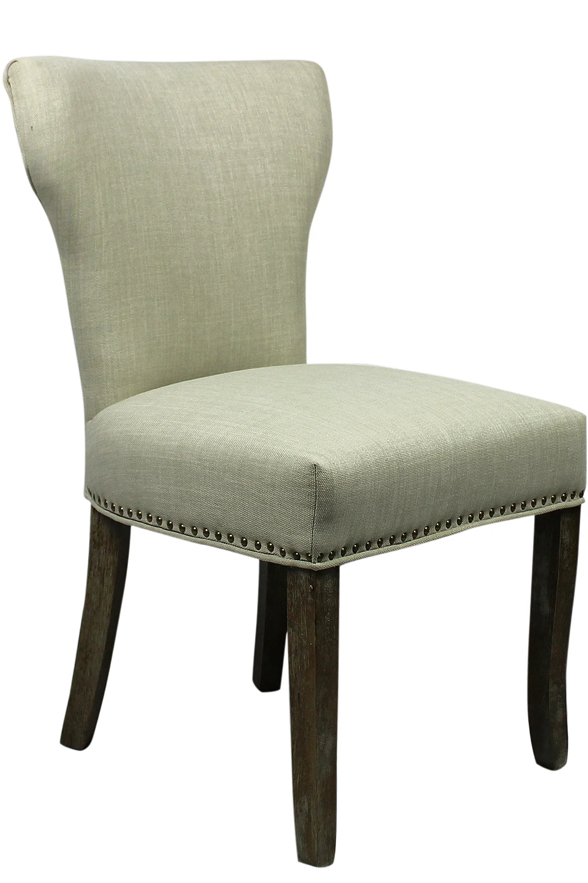 Set of Two Ivory And Brown Upholstered Fabric Dining Parsons Chairs By Homeroots - Image 3