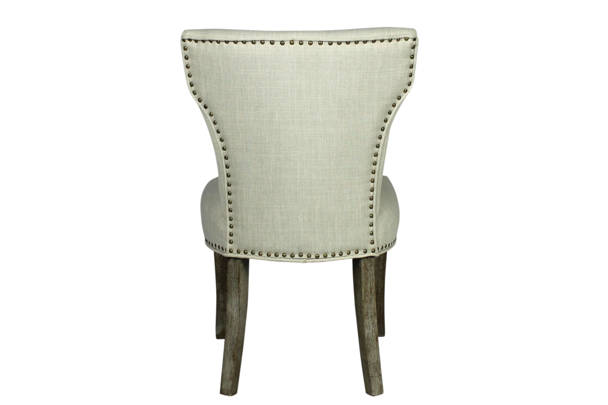 Set of Two Ivory And Brown Upholstered Fabric Dining Parsons Chairs By Homeroots - Image 4