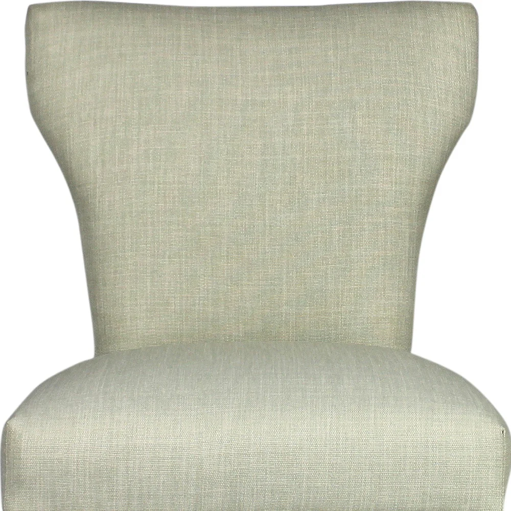 Set of Two Ivory And Brown Upholstered Fabric Dining Parsons Chairs By Homeroots - Image 6