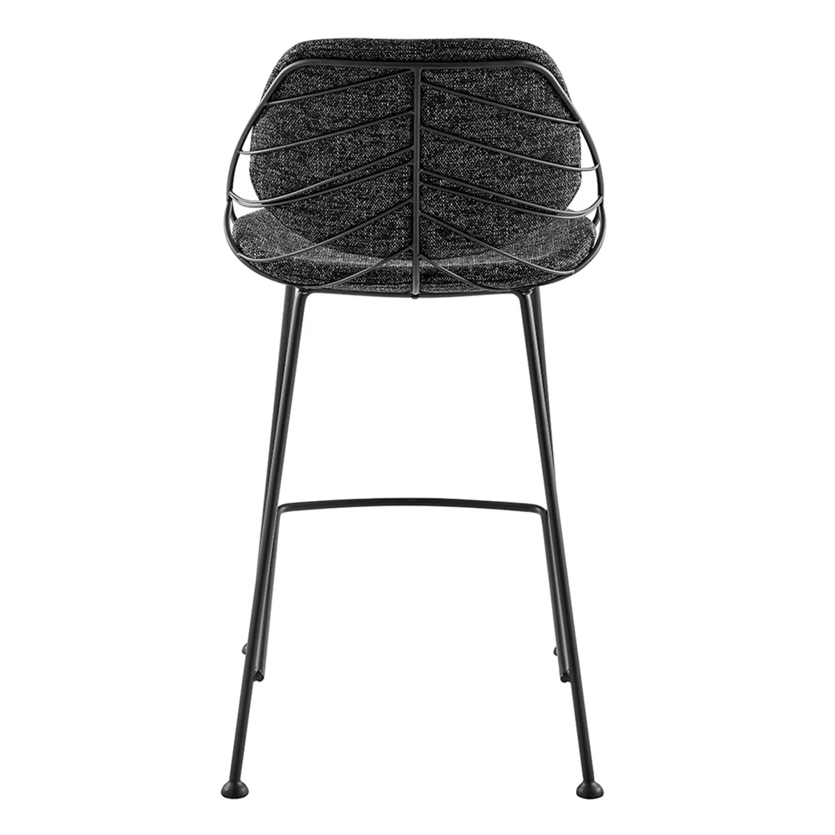 Set of Two Leaf Black Counter Stools By Homeroots - Image 5