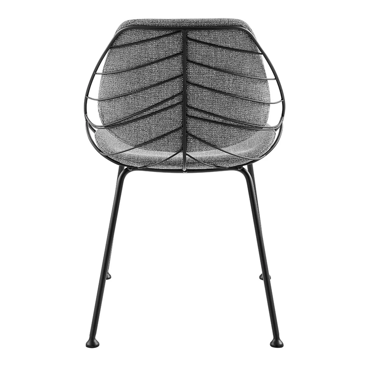 Set Of Two Leaf Dark Gray Fabric And Black Dining Chairs By Homeroots - Image 12