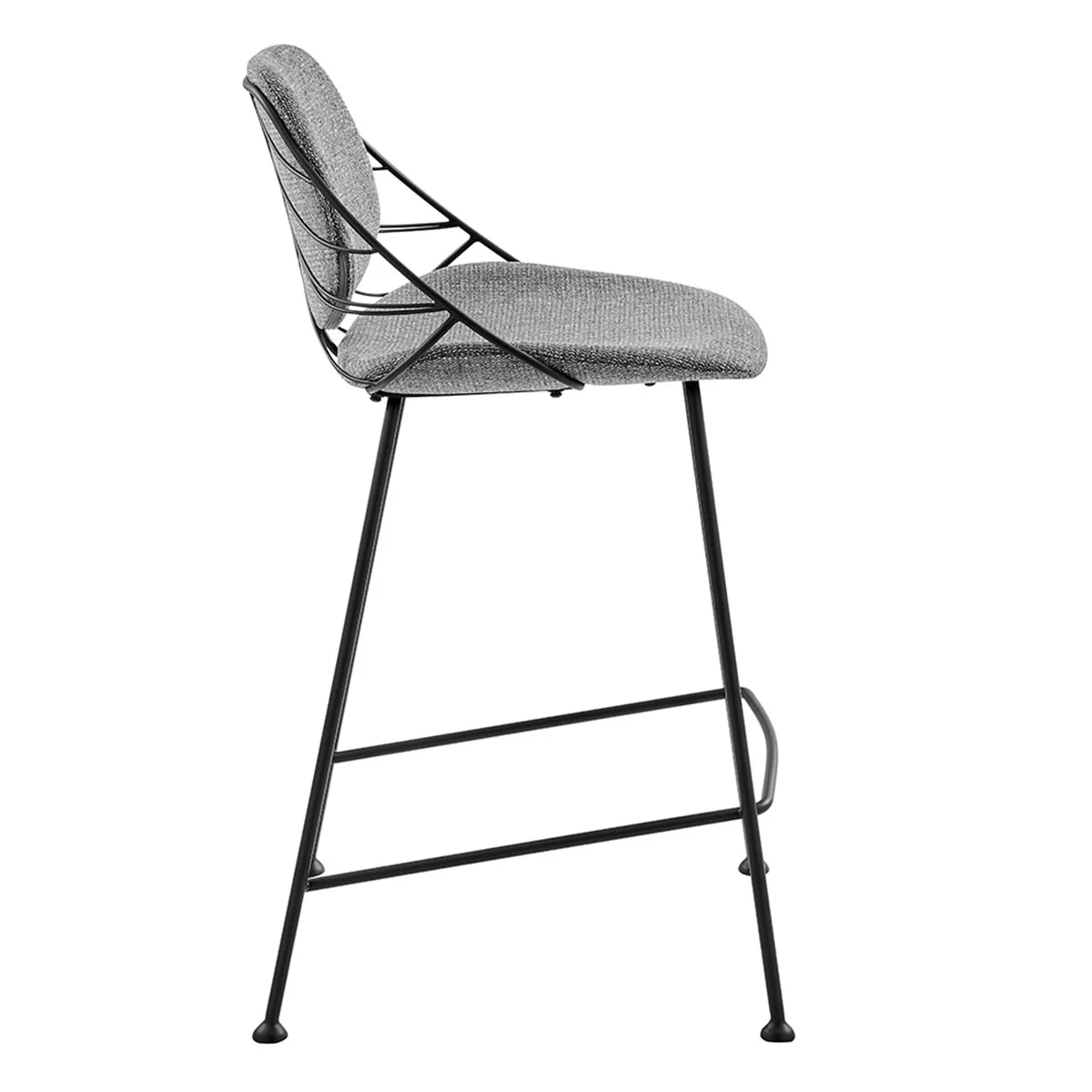 Set of Two Leaf Gray Counter Stools By Homeroots - Image 3