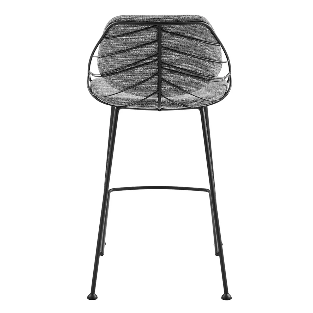 Set of Two Leaf Gray Counter Stools By Homeroots - Image 5