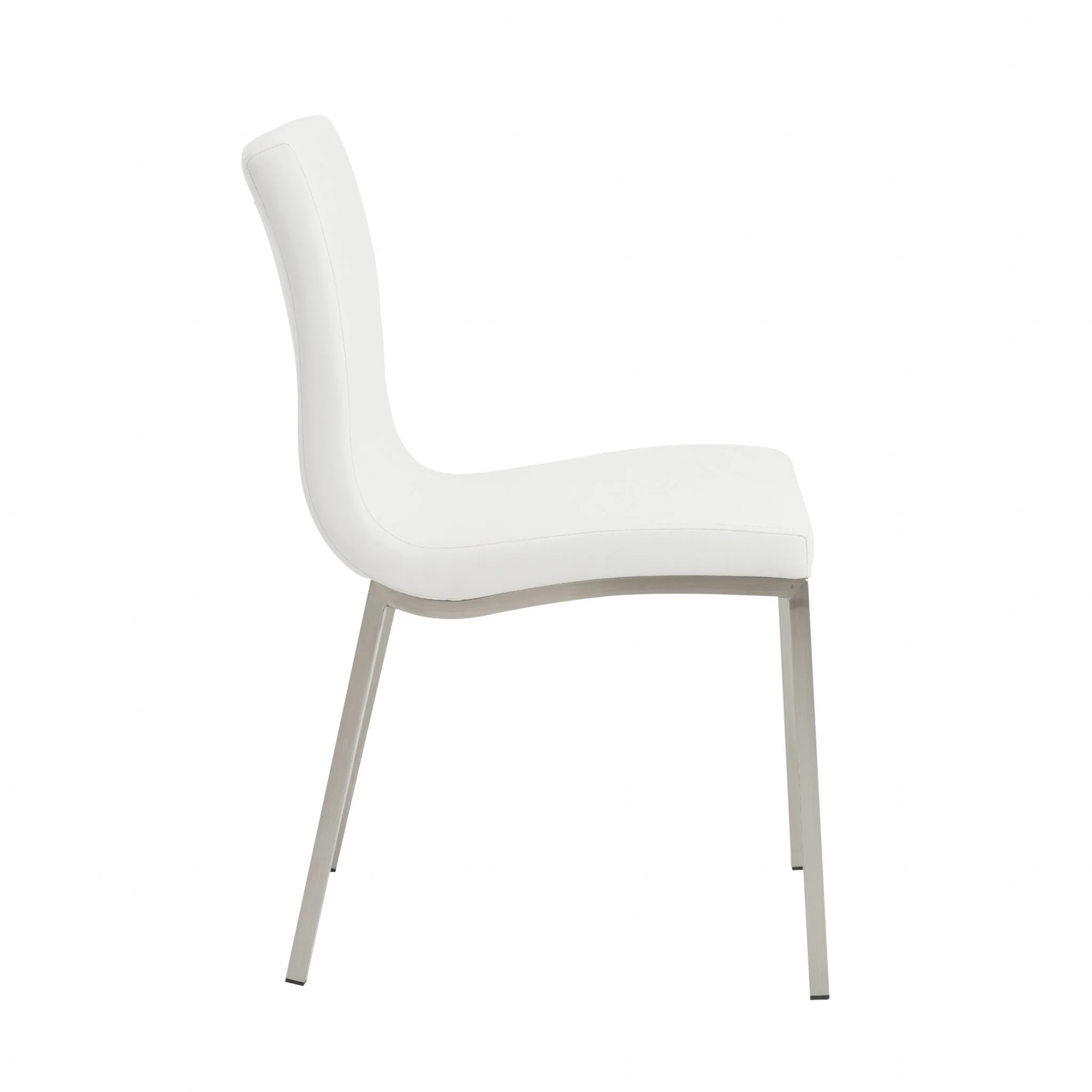 Set Of Two Minimalist Light Gray Faux Faux Leather Chairs By Homeroots - Image 10