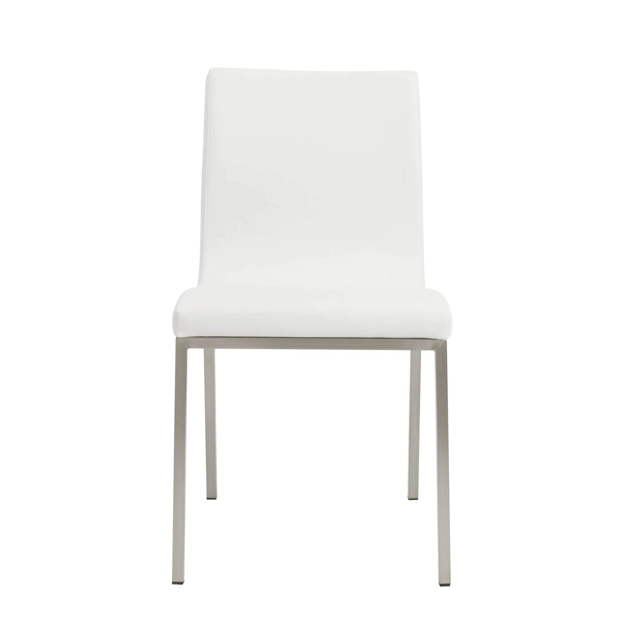 Set Of Two Minimalist Light Gray Faux Faux Leather Chairs By Homeroots - Image 12