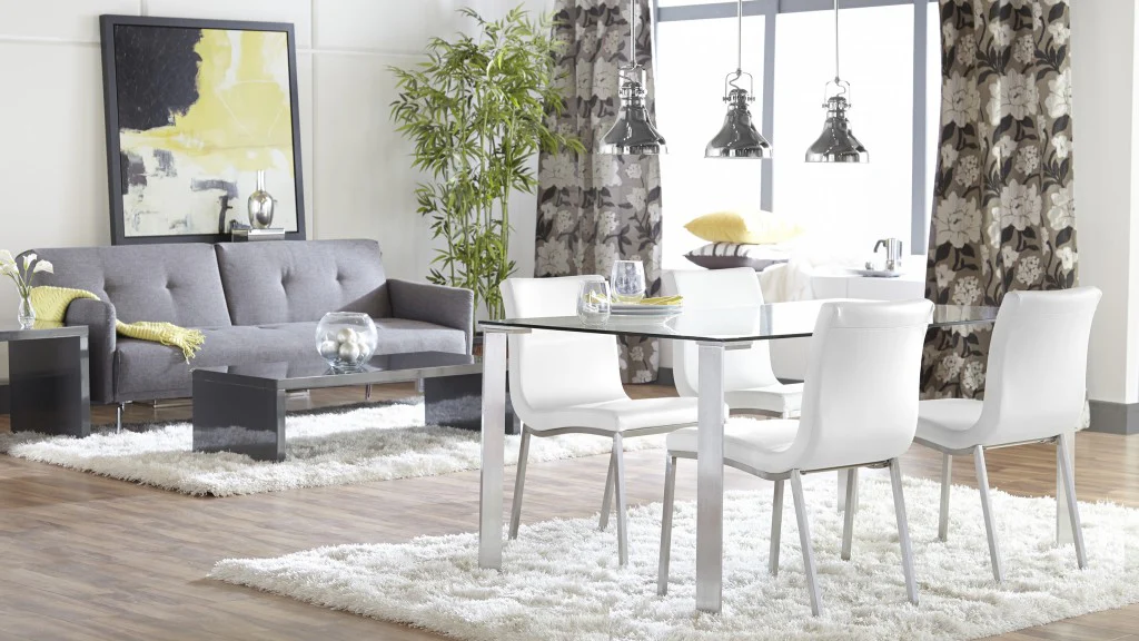 Set Of Two Minimalist Light Gray Faux Faux Leather Chairs By Homeroots - Image 14