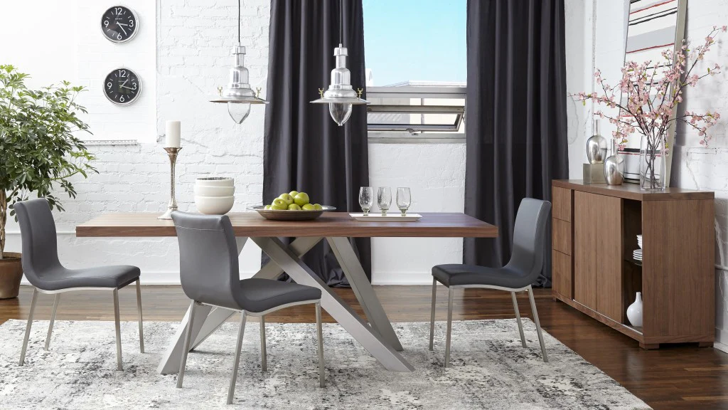Set Of Two Minimalist Light Gray Faux Faux Leather Chairs By Homeroots - Image 8