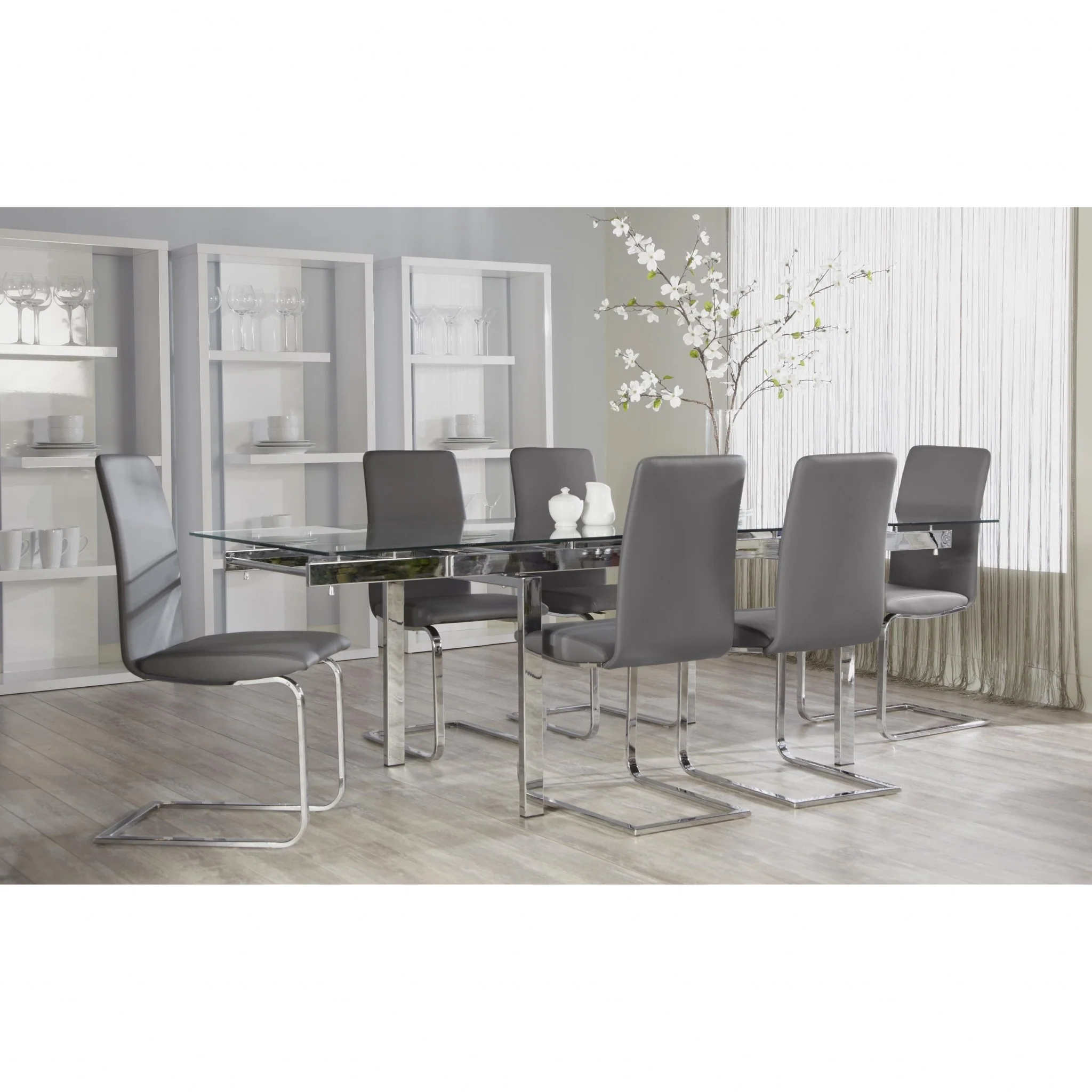 Set Of Two Mod Black And Silver Dining Chairs By Homeroots - Image 19