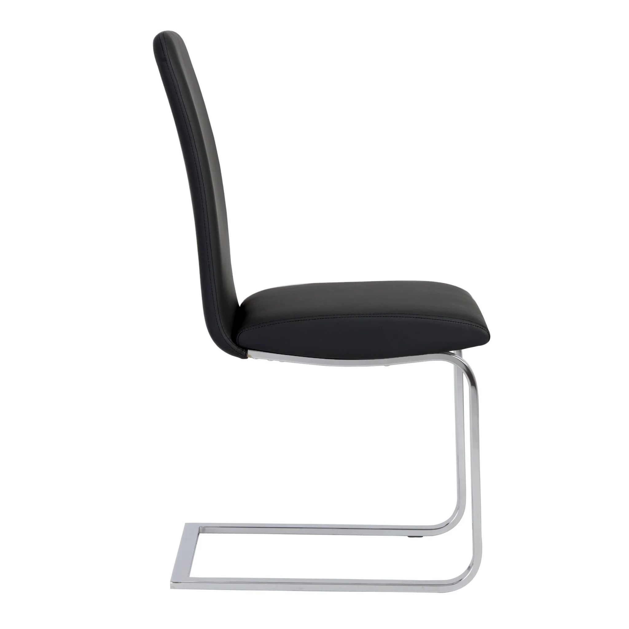 Set Of Two Mod Black And Silver Dining Chairs By Homeroots - Image 3
