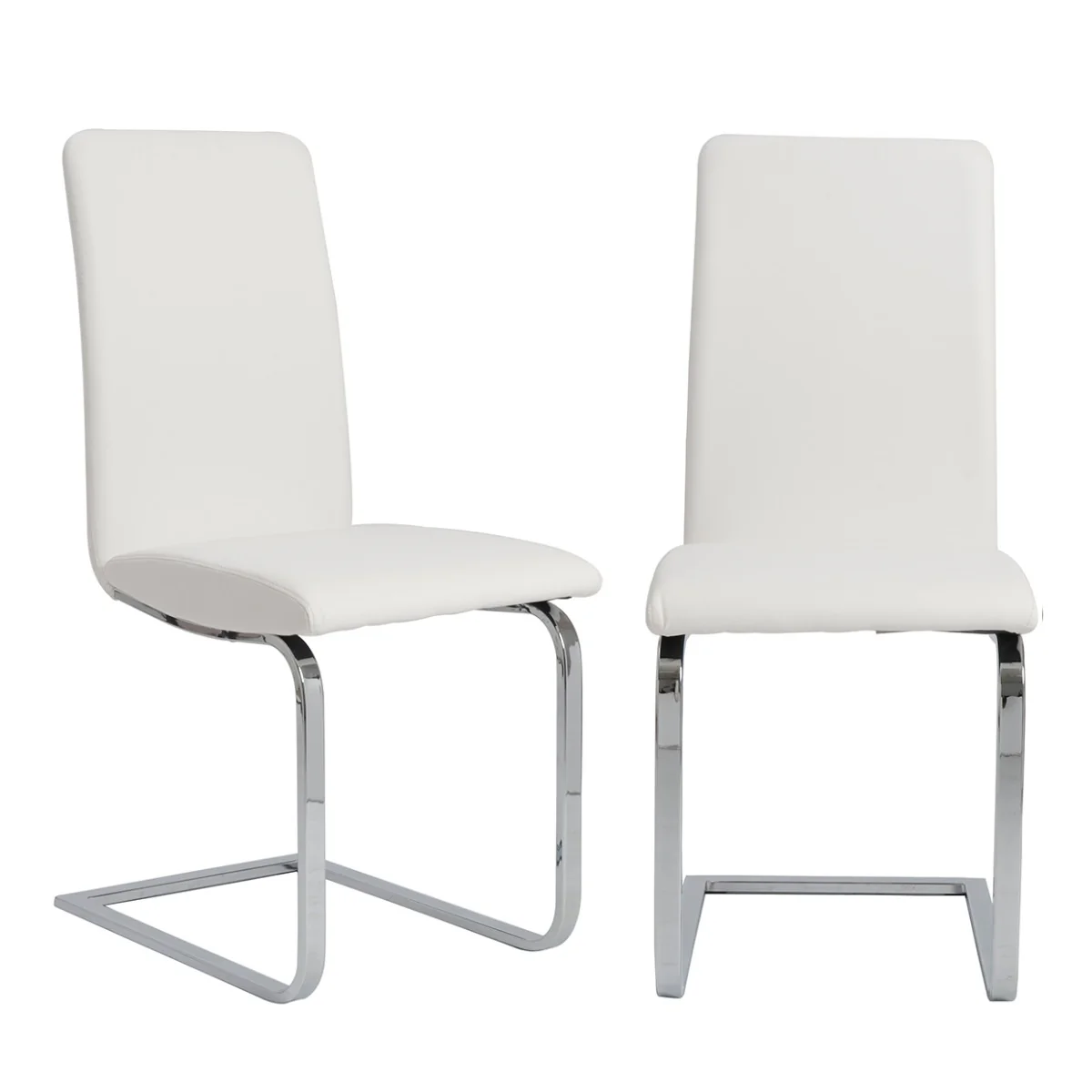 Set Of Two Mod Black And Silver Dining Chairs By Homeroots - Image 30