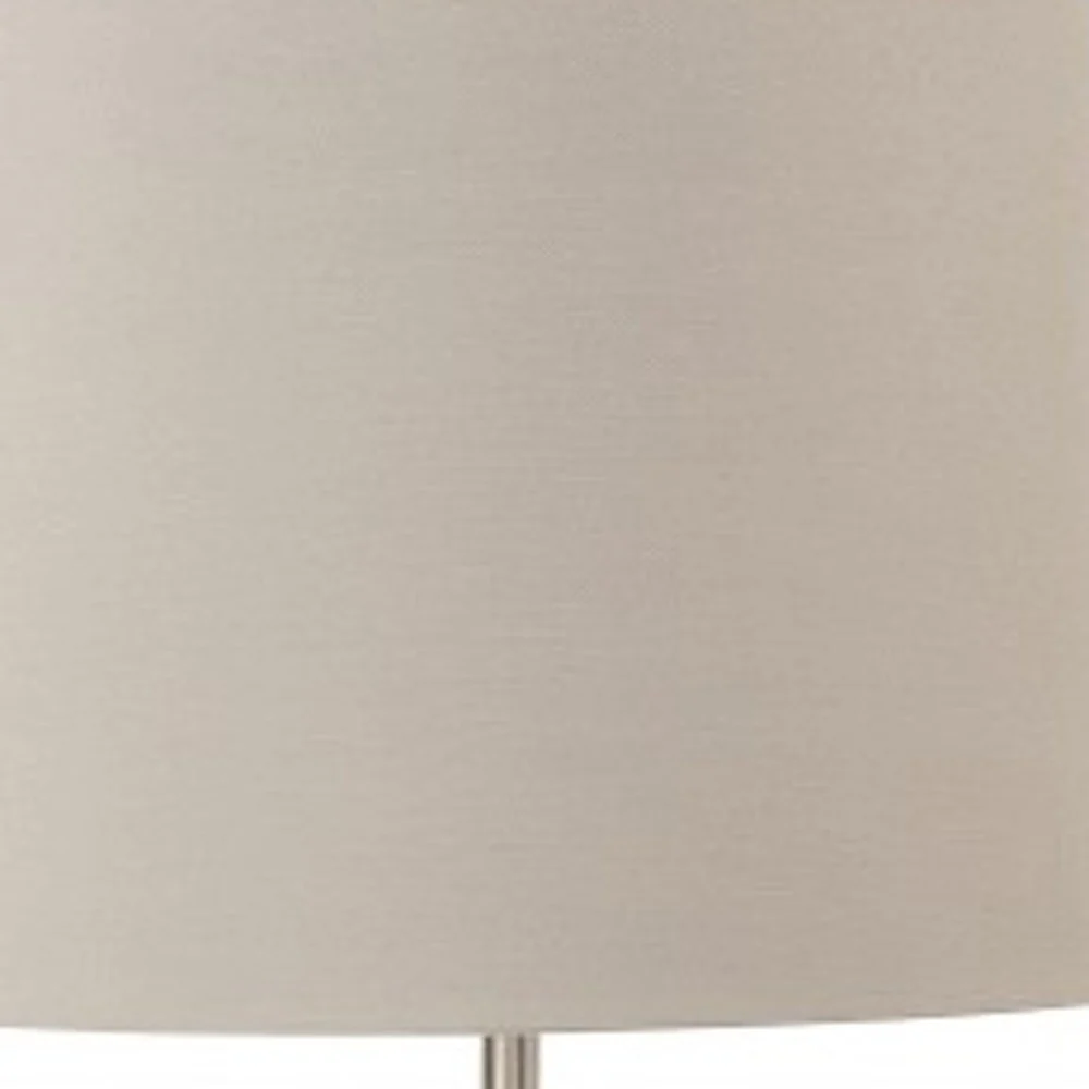 Set of Two Modern Distressed Gray and Silver Table Lamps By Homeroots - Image 2