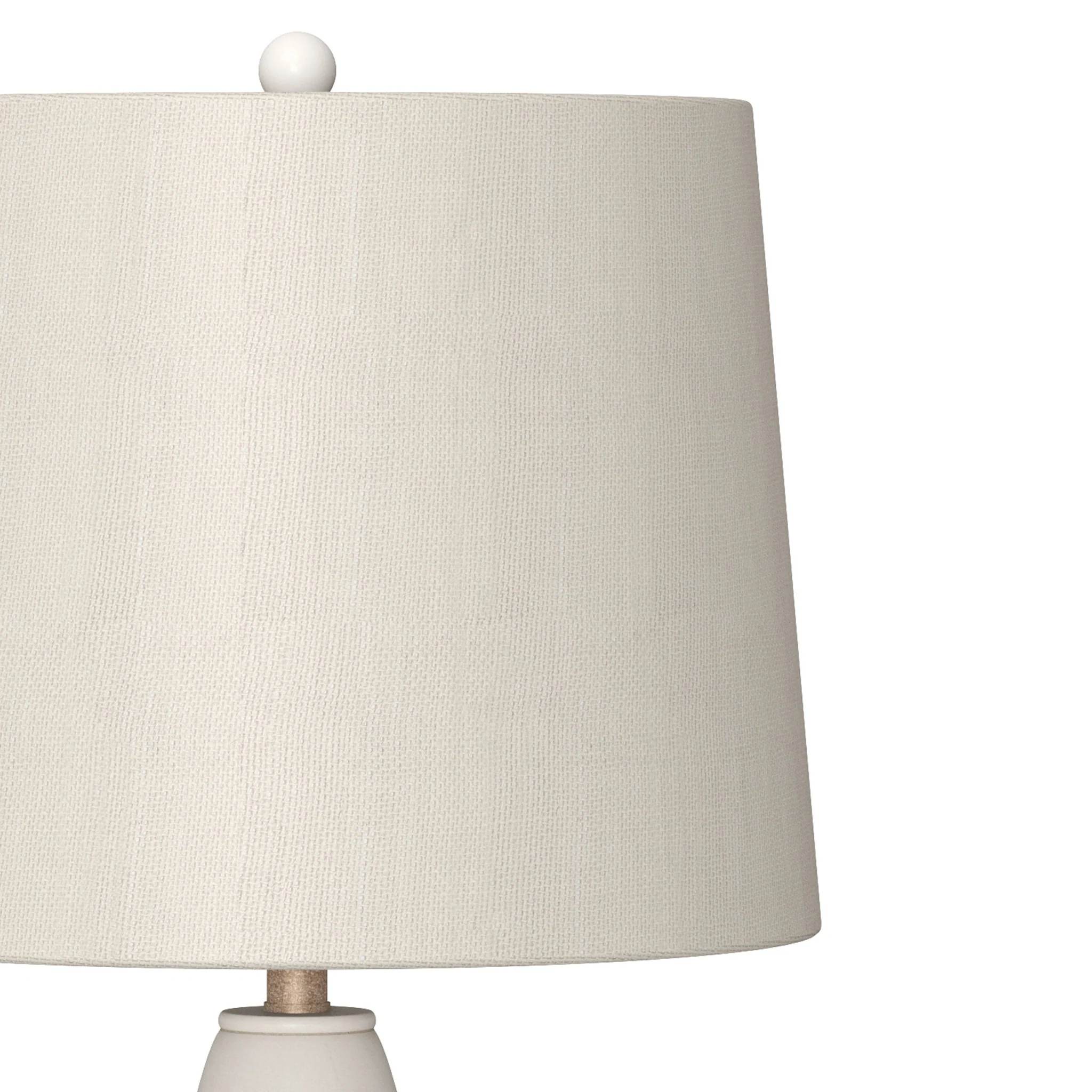 Set of Two Natural White and Blue Novelty Table Lamp Coastal With Off White Empire Shade By Homeroots - Image 3