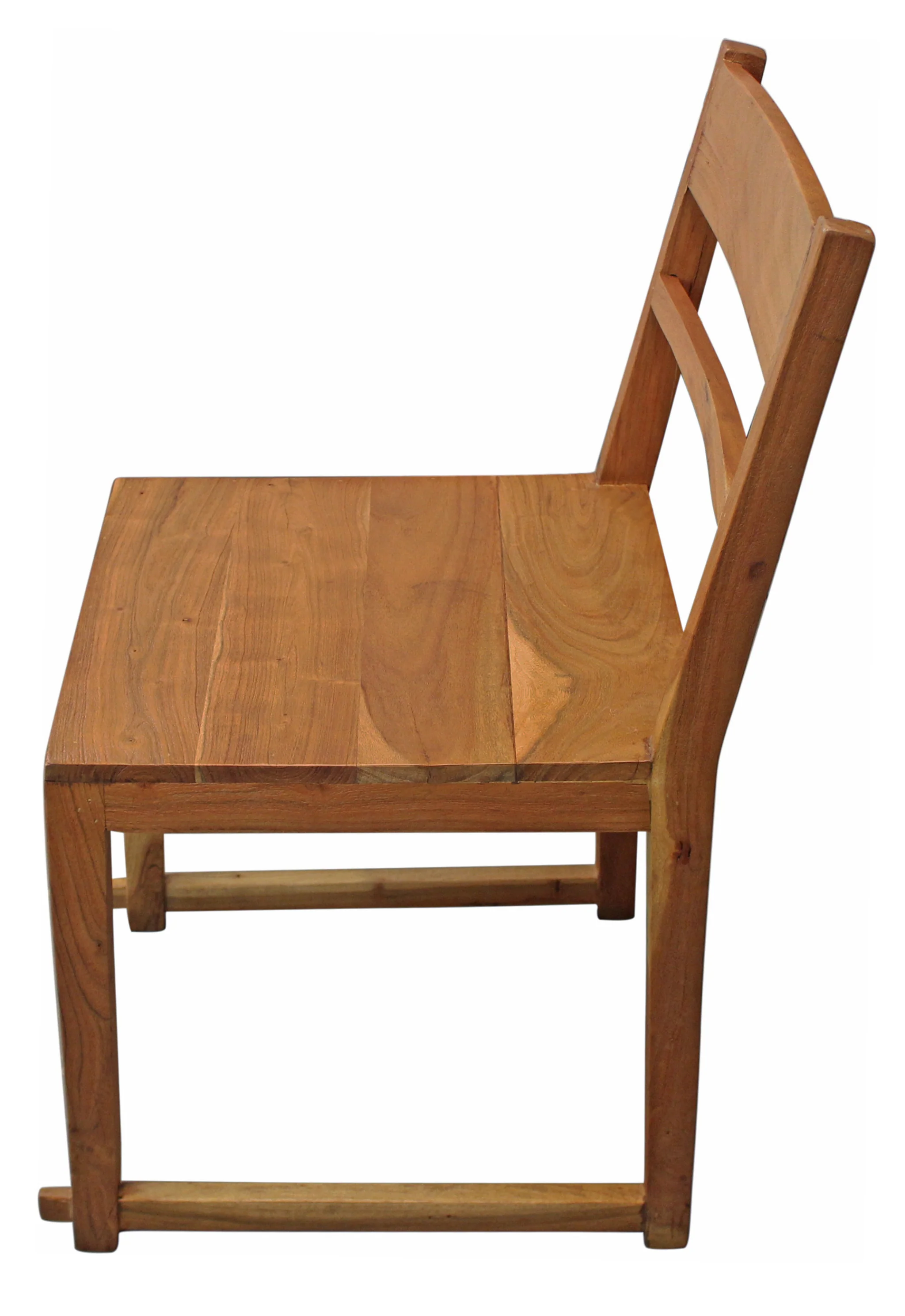 Set of Two Natural Wood Ladder Back Dining Side Chairs By Homeroots - Image 3