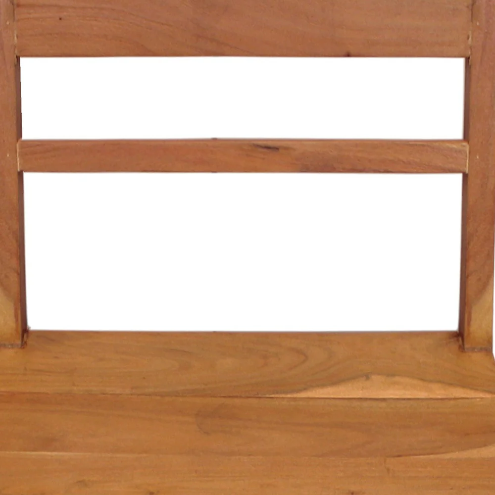 Set of Two Natural Wood Ladder Back Dining Side Chairs By Homeroots - Image 8