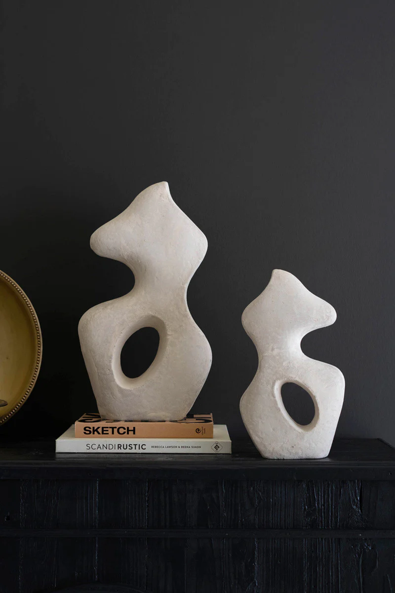Set Of Two Paper Mache Sculptures By Kalalou - Image 2