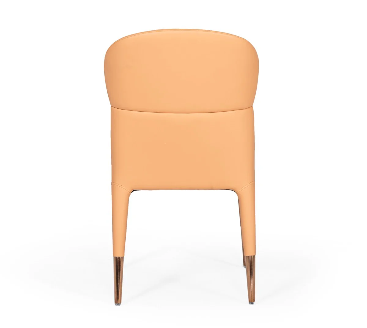 Set of Two Peach Rosegold Dining Chairs By Homeroots - Image 4