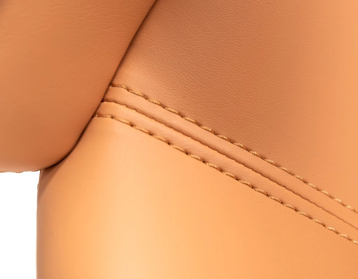 Set of Two Peach Rosegold Dining Chairs By Homeroots - Image 5