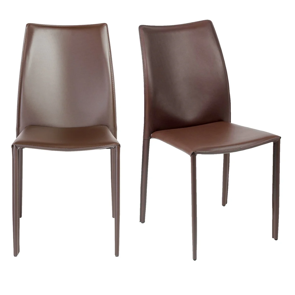 Set Of Two Premium All Black Stacking Dining Chairs By Homeroots - Image 14