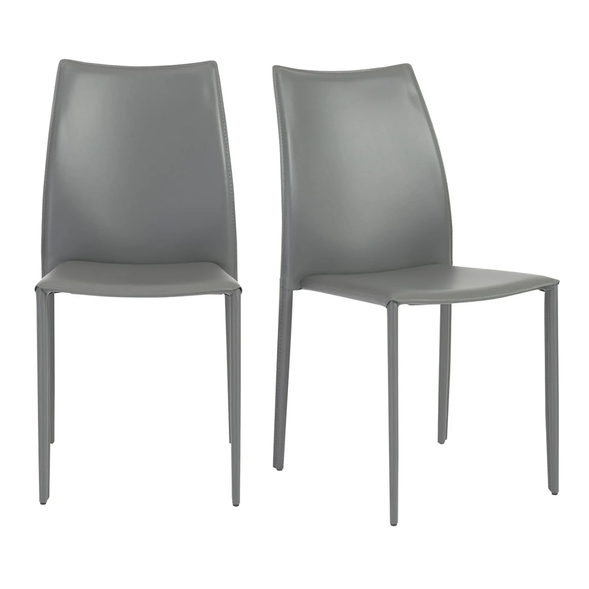 Set Of Two Premium All Black Stacking Dining Chairs By Homeroots - Image 28