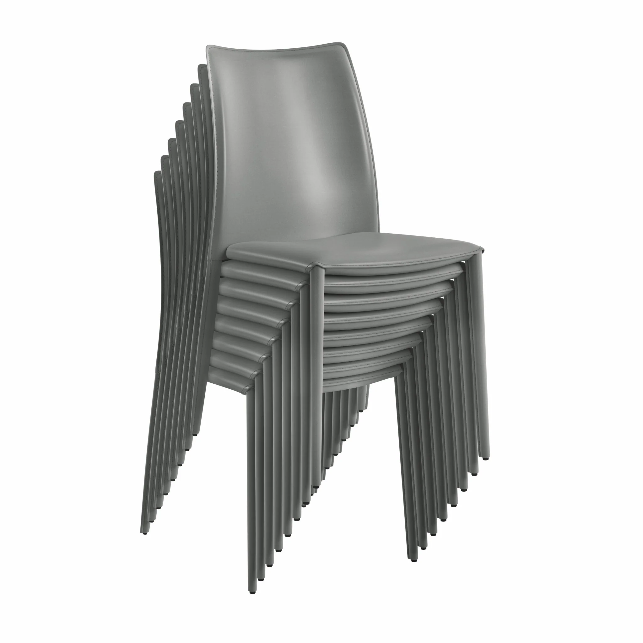 Set Of Two Premium All Black Stacking Dining Chairs By Homeroots - Image 29