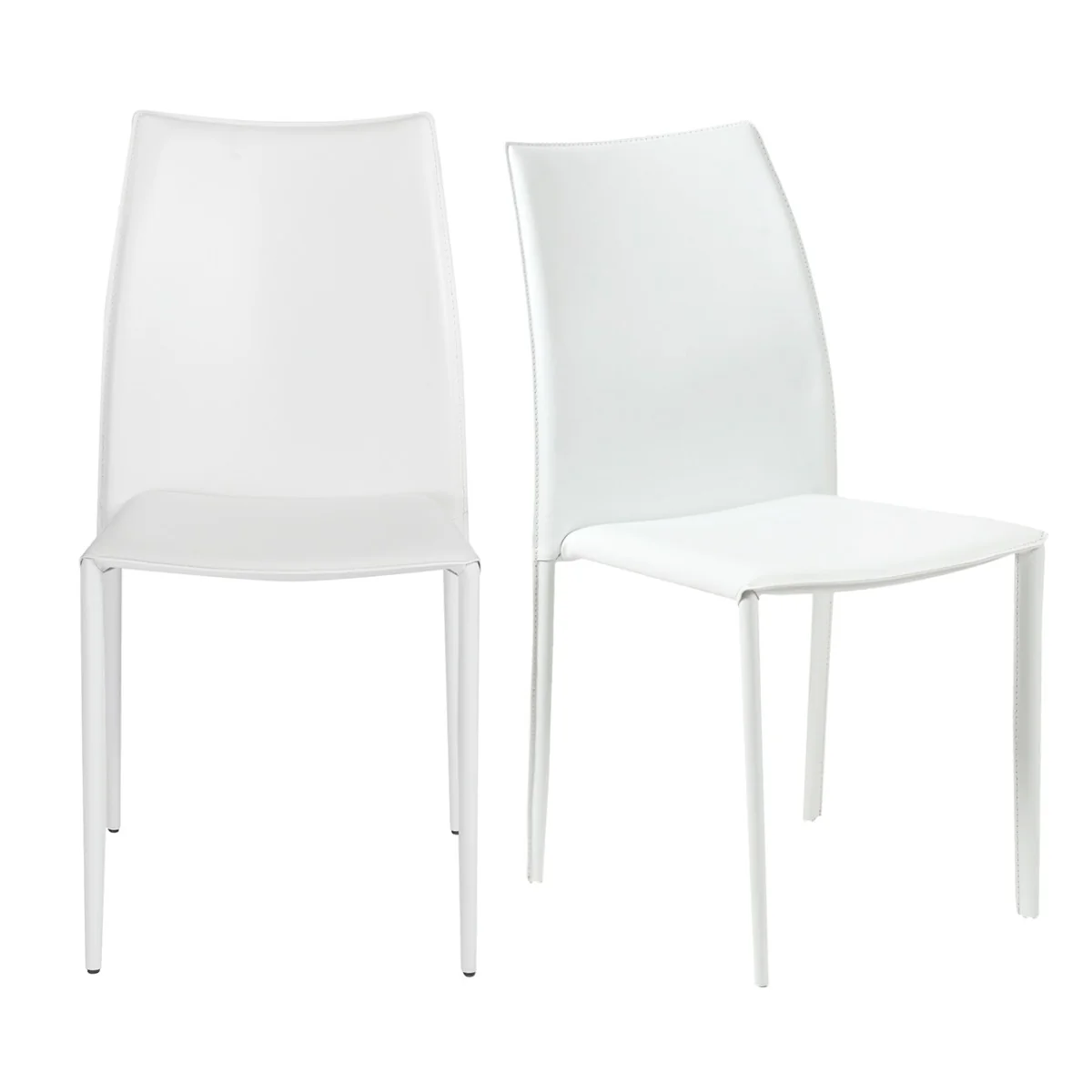 Set Of Two Premium All Black Stacking Dining Chairs By Homeroots - Image 36