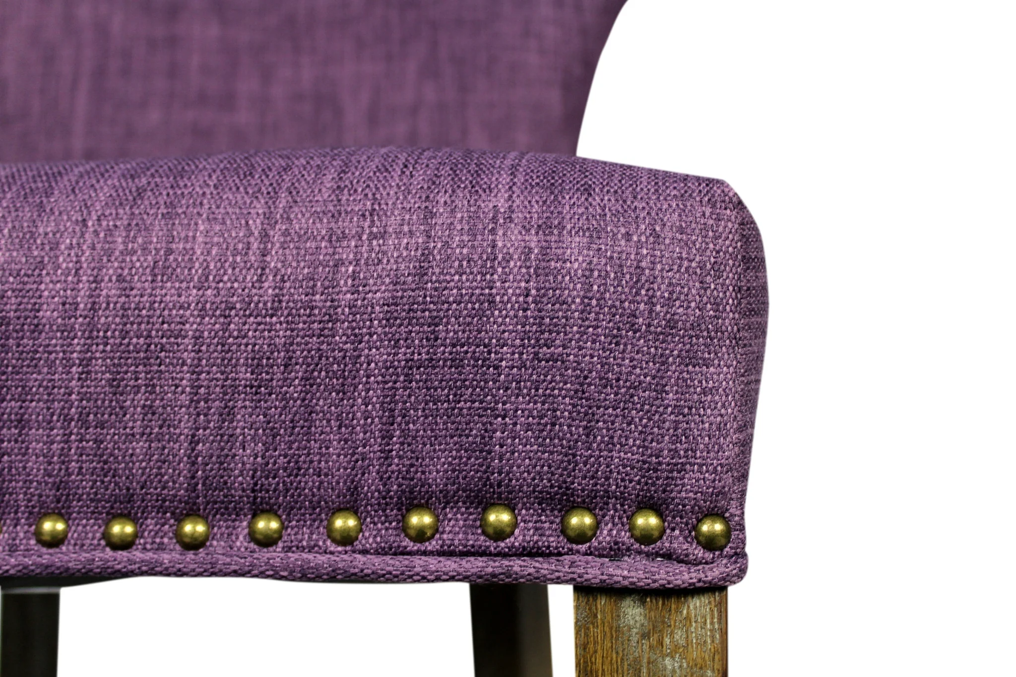 Set of Two Purple And Brown Upholstered Fabric Dining Parsons Chairs By Homeroots - Image 8
