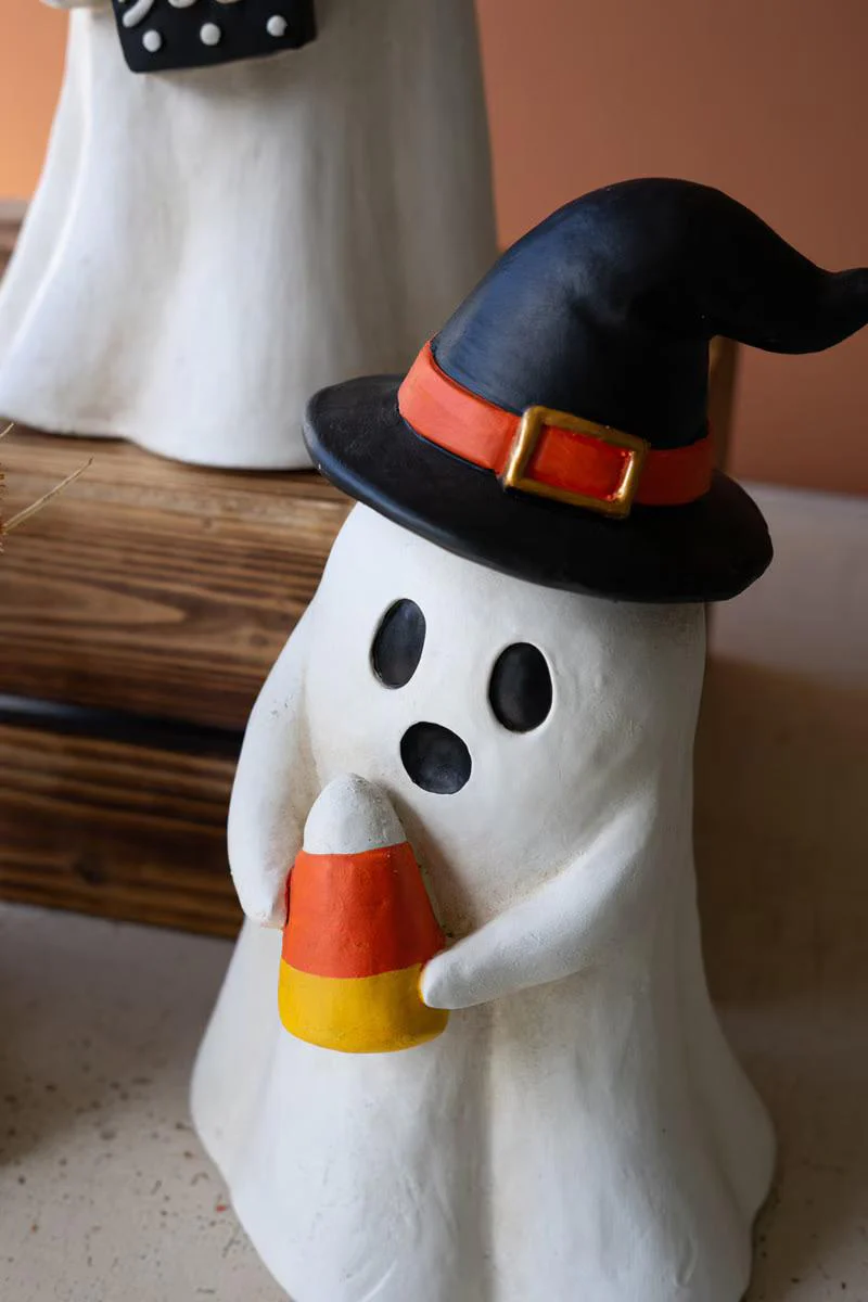 Set Of Two Resin Halloween Ghosts By Kalalou - Image 2
