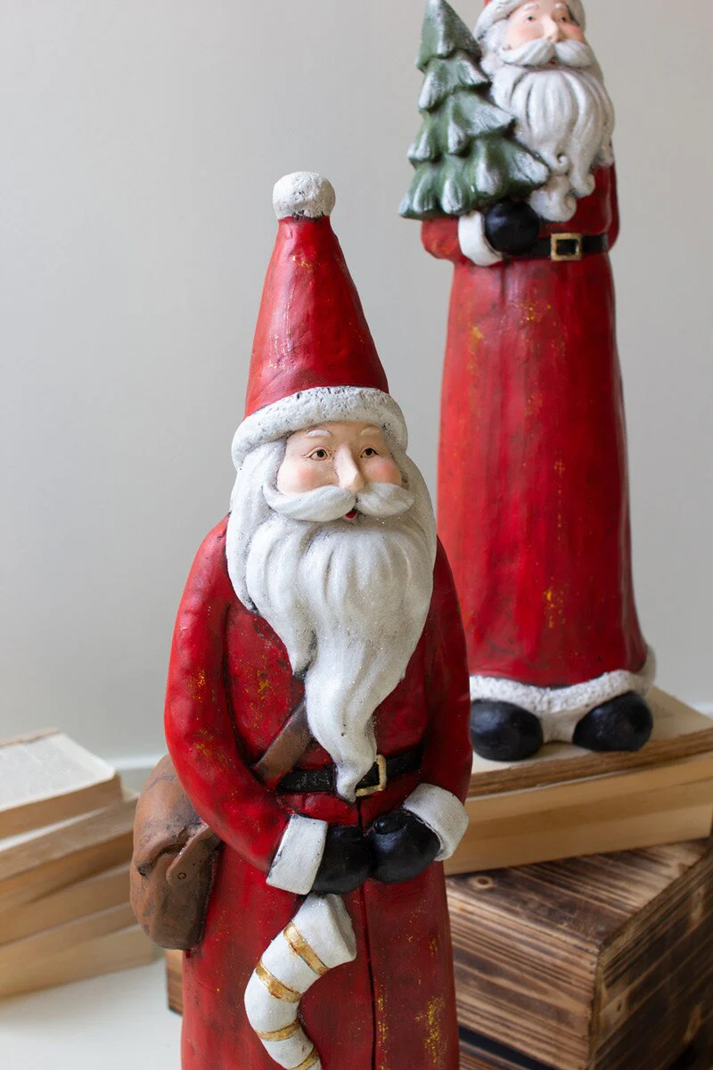 Set Of Two Resin Santas By Kalalou - Image 2