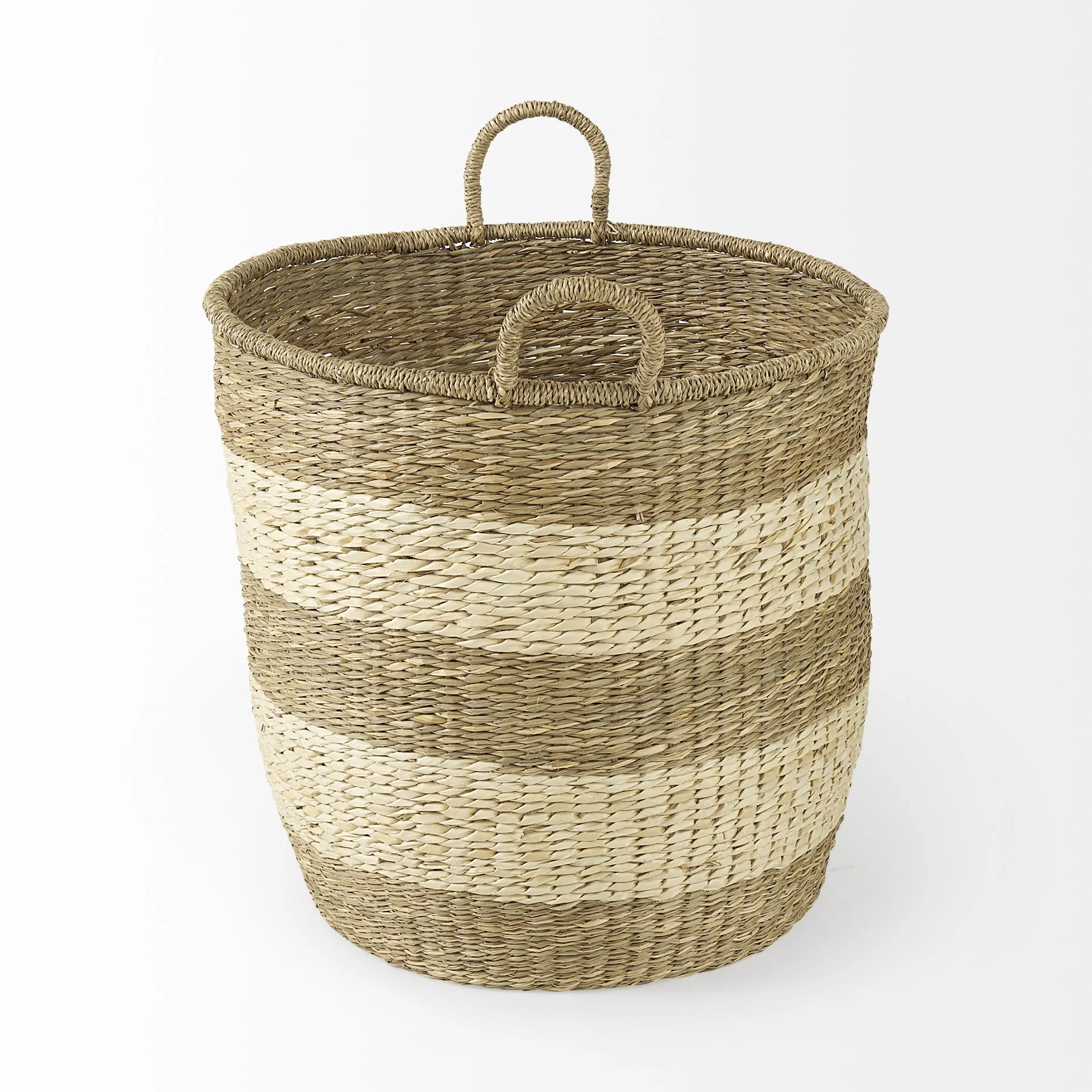 Set of Two Round Wicker Storage Baskets By Homeroots - Image 3