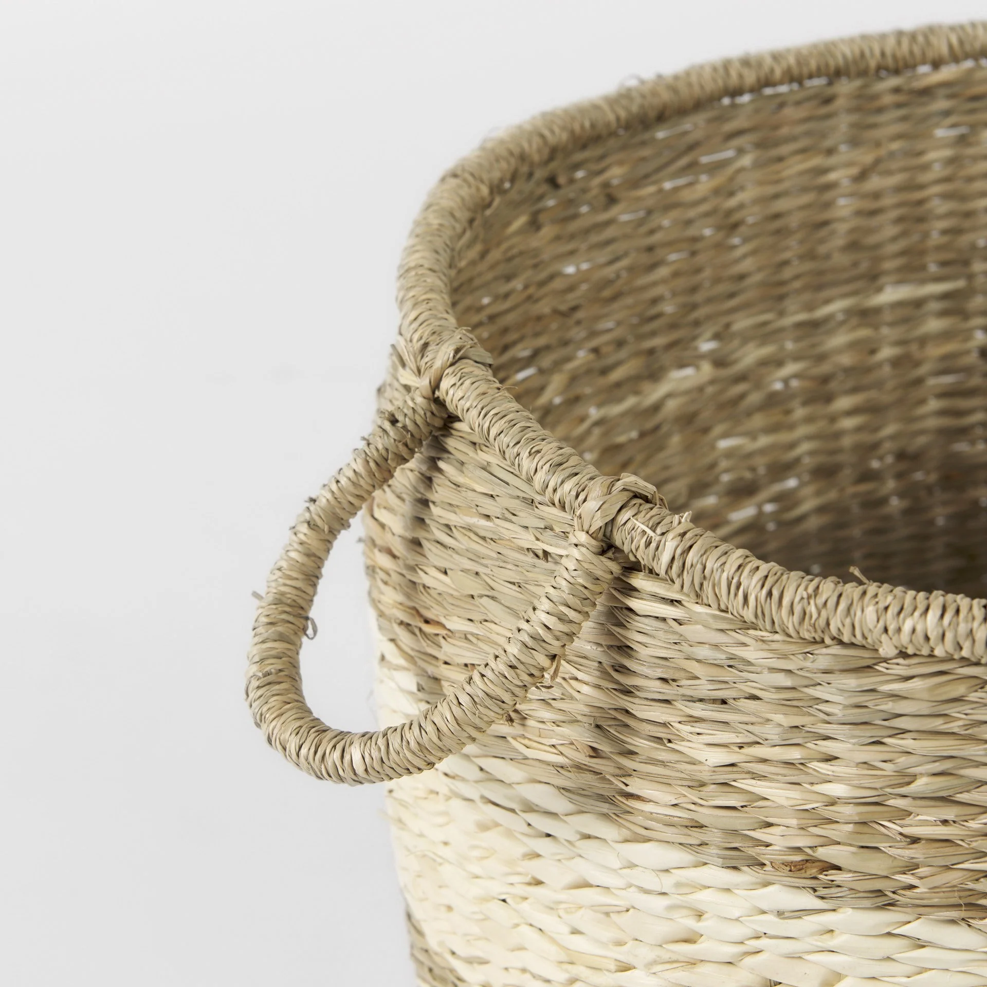 Set of Two Round Wicker Storage Baskets By Homeroots - Image 5