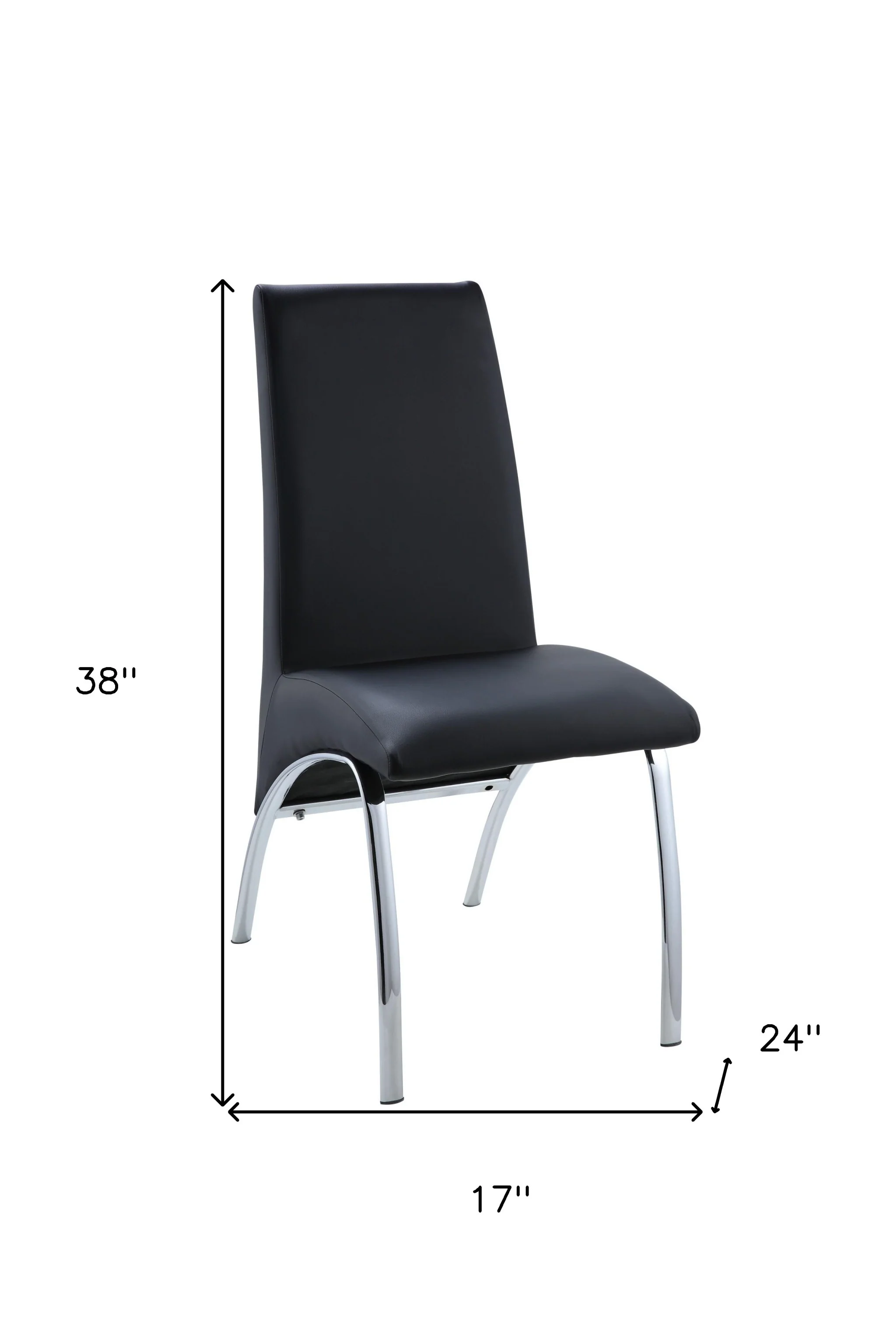 Set of Two Silver Upholstered Faux Leather Dining Side Chairs By Homeroots - Image 7