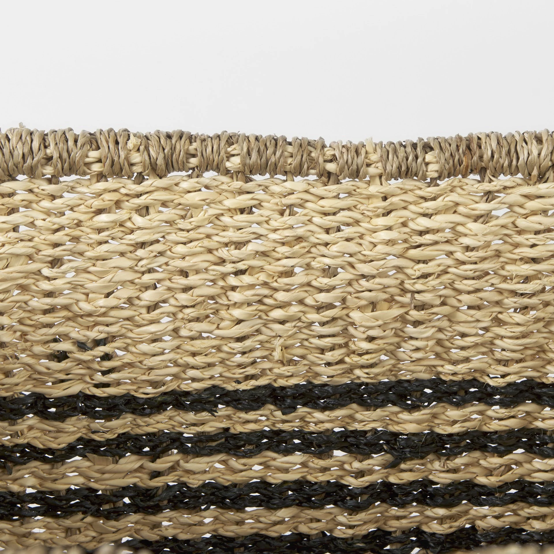Set of Two Striped Wicker Storage Baskets By Homeroots - Image 5