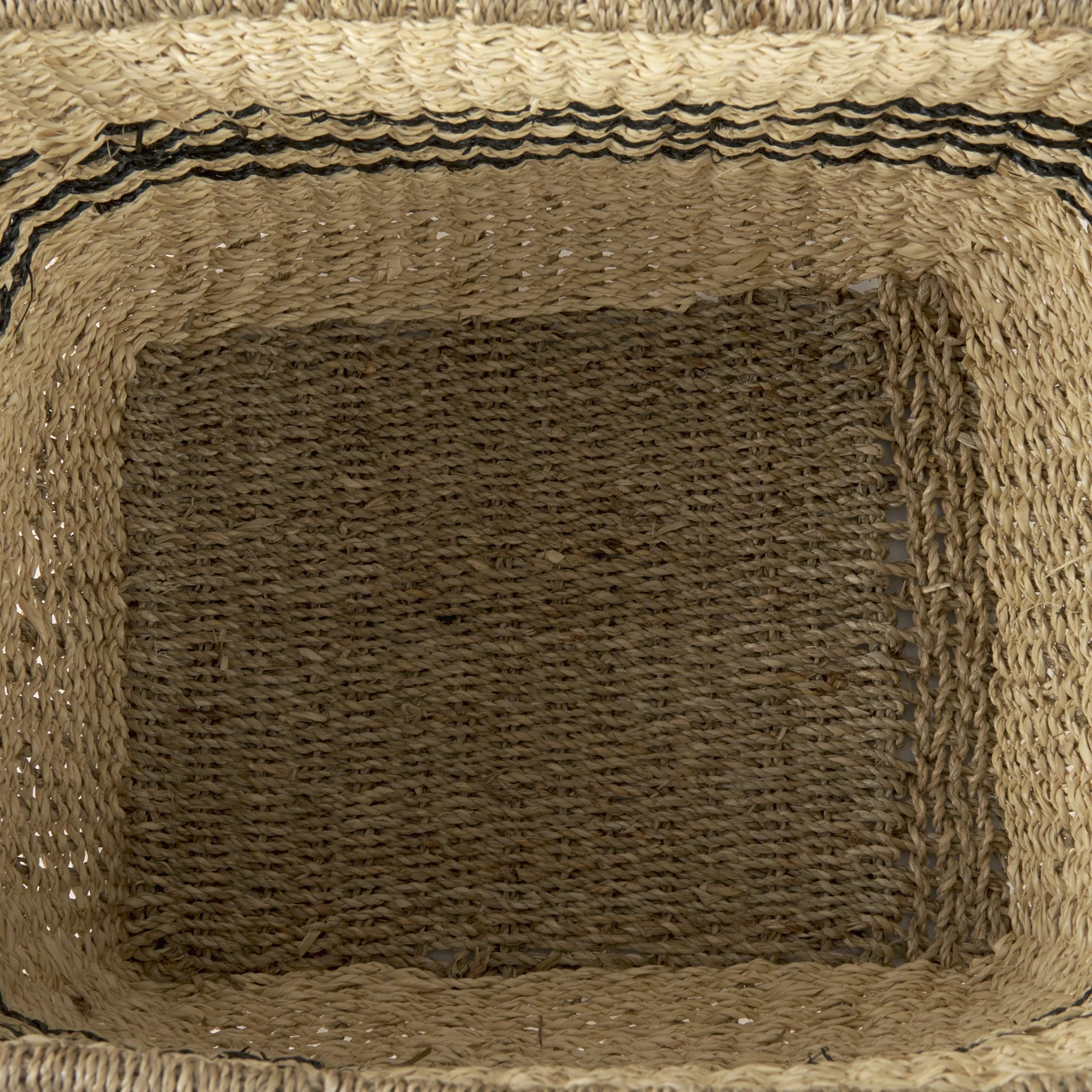 Set of Two Striped Wicker Storage Baskets By Homeroots - Image 6