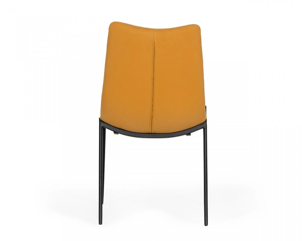 Set of Two Tan Faux Leather Industrial Dining Chairs By Homeroots - Image 4