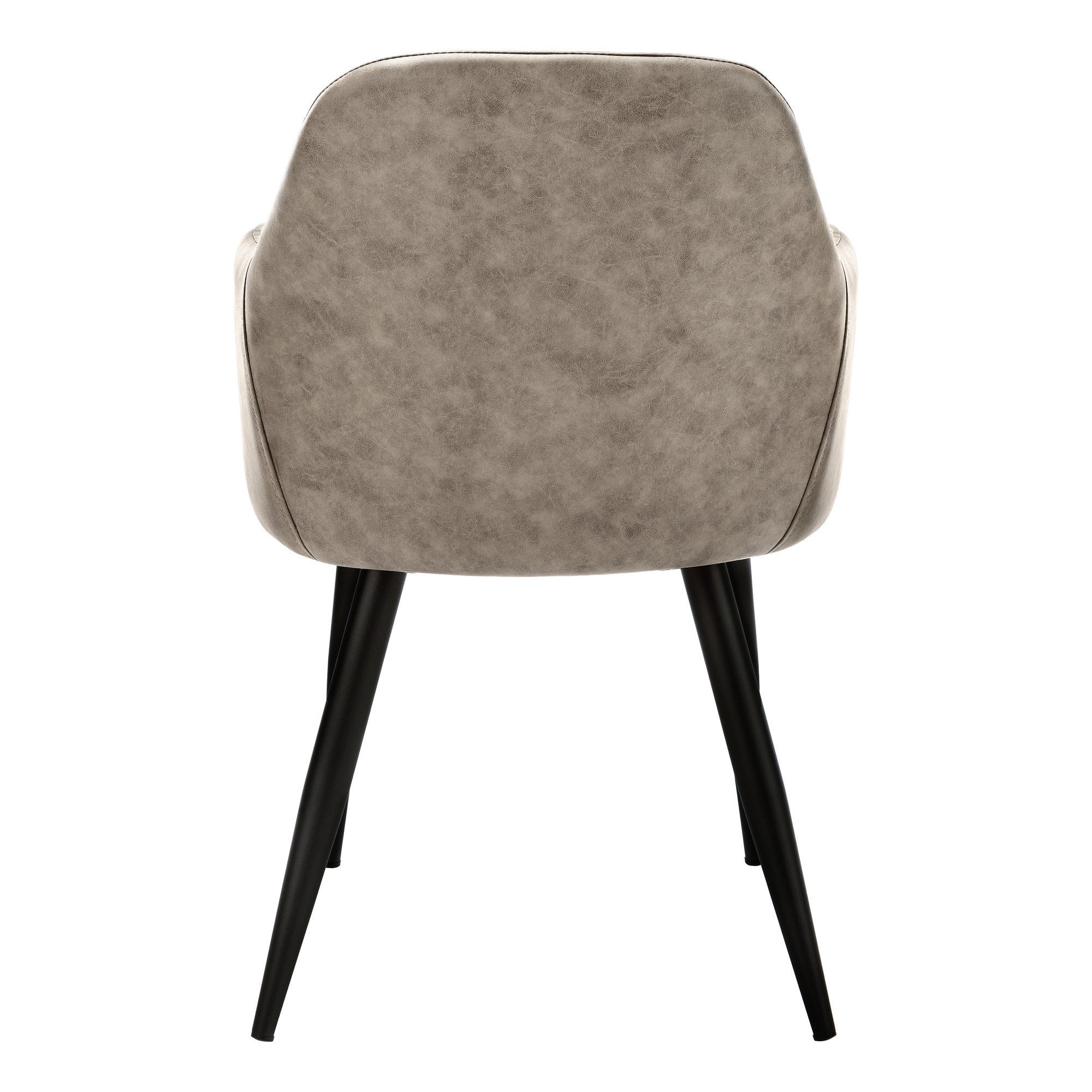 Set of Two Taupe And Black Upholstered Fabric Dining Arm Chairs By Homeroots - Image 6