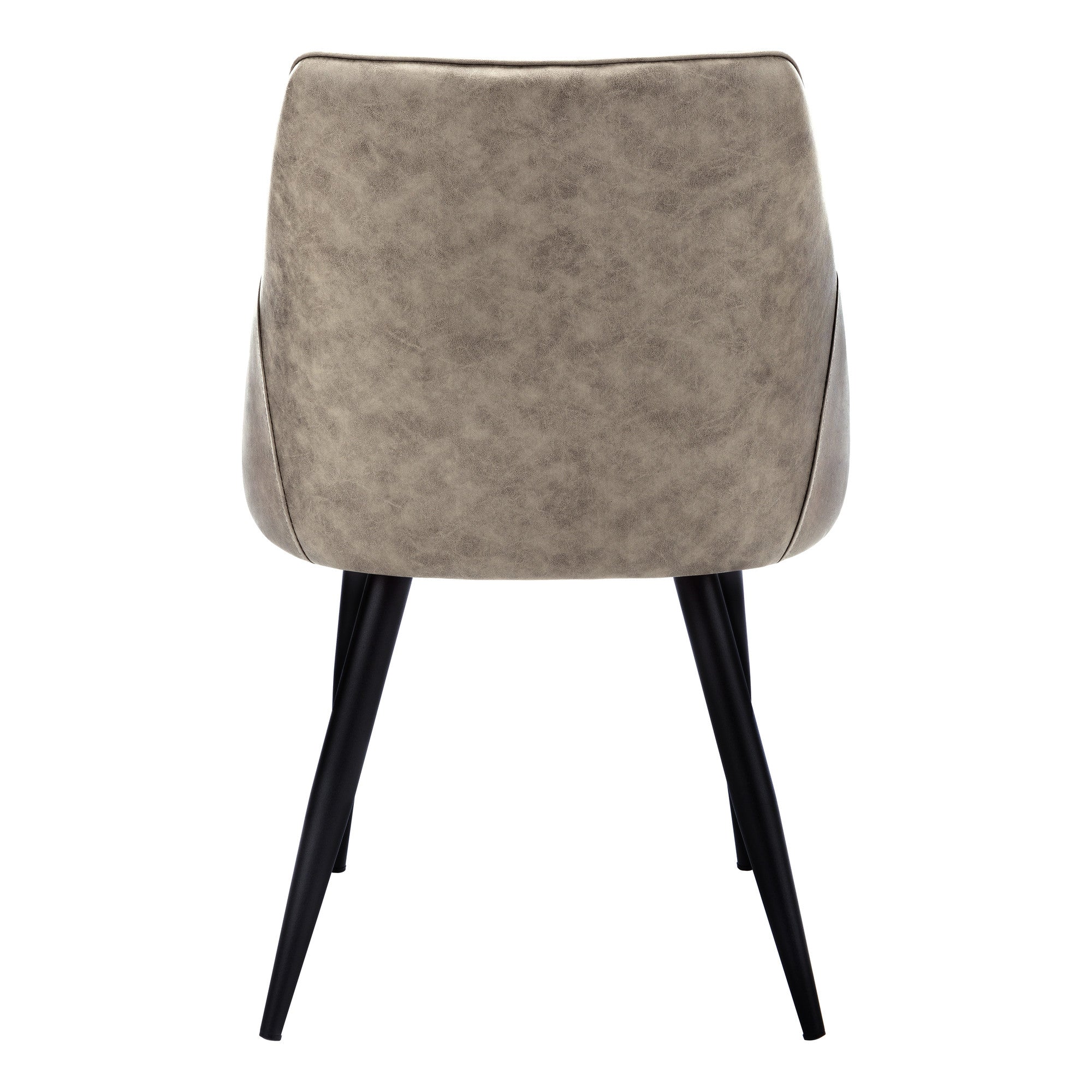Set of Two Tufted Taupe And Black Upholstered Fabric Dining Arm Chairs By Homeroots - Image 6