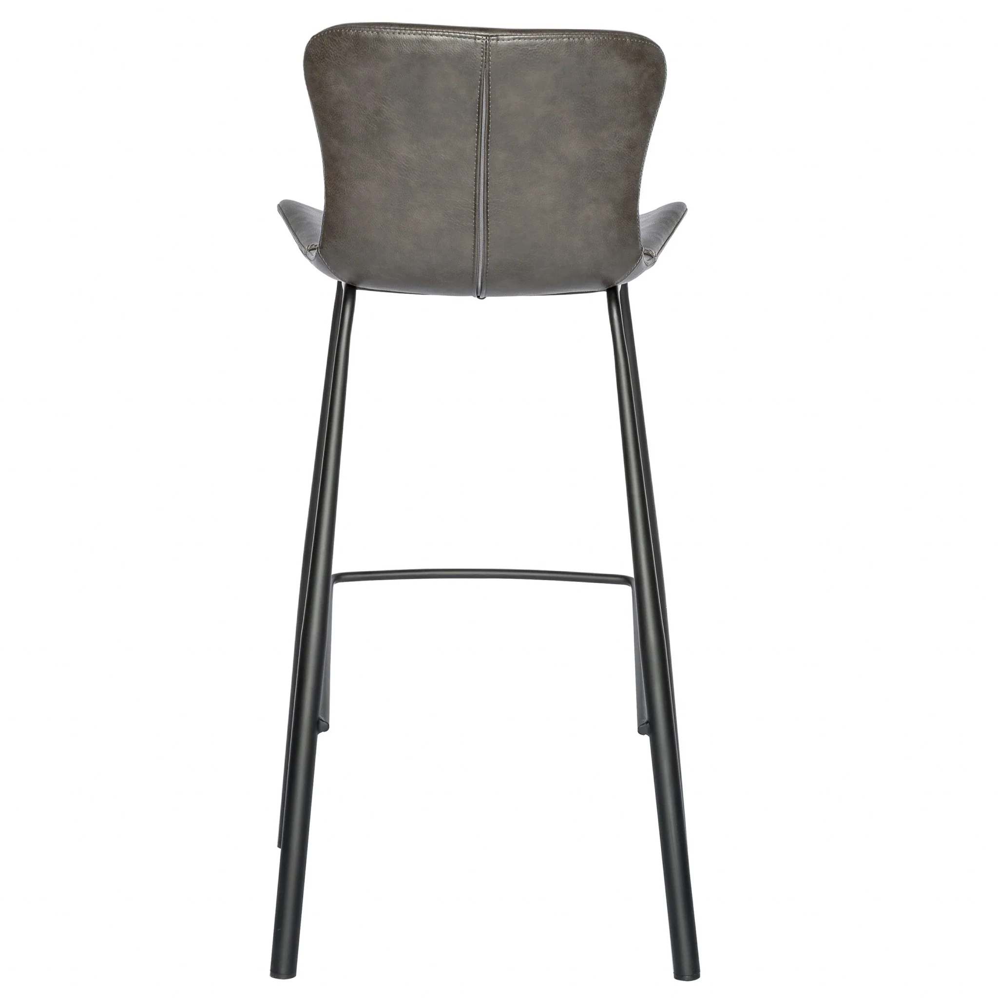 Set of Two Vintage Stitch Gray Bar Stools By Homeroots - Image 5