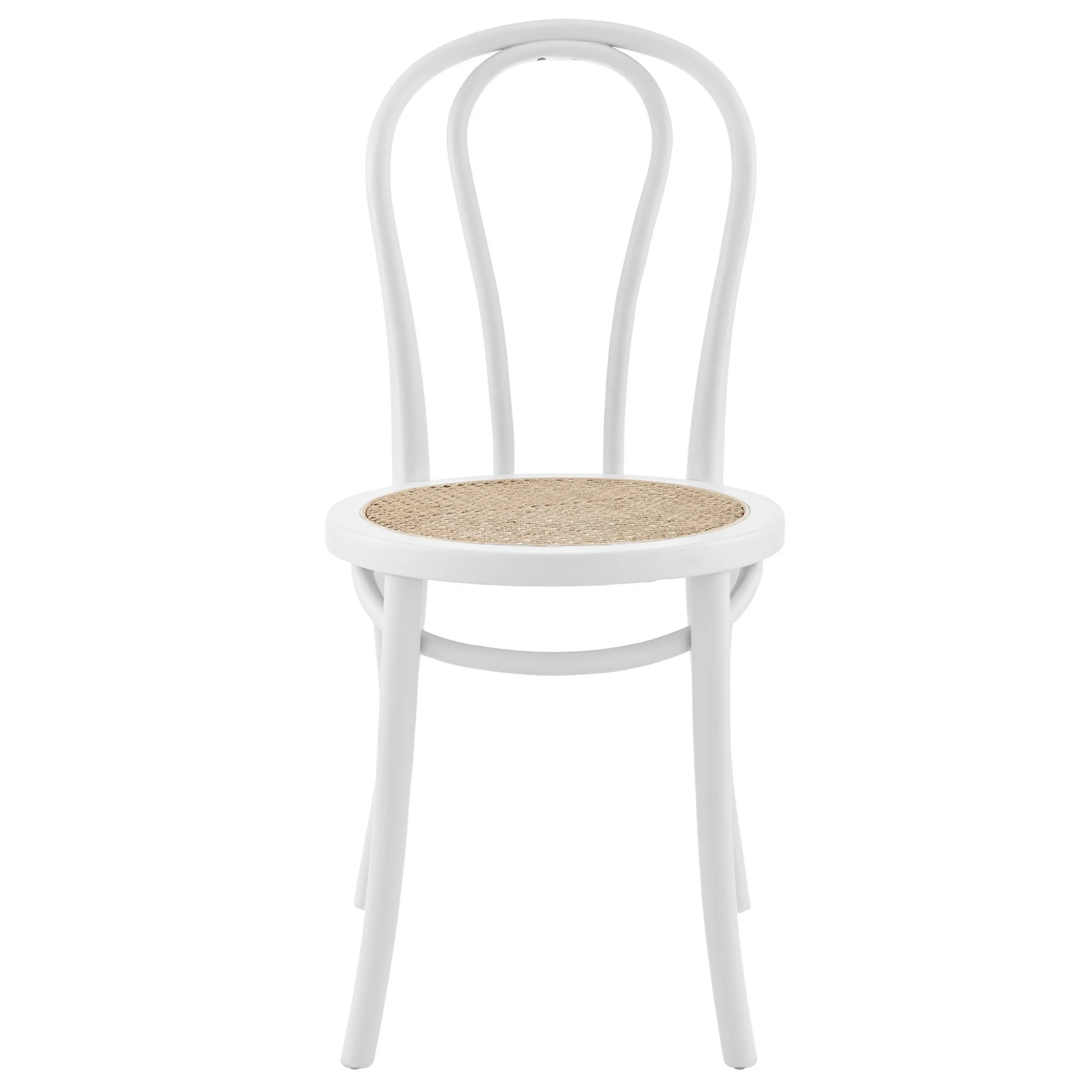 Set Of Two Vintage Style Black Cane Dining Chairs By Homeroots - Image 7