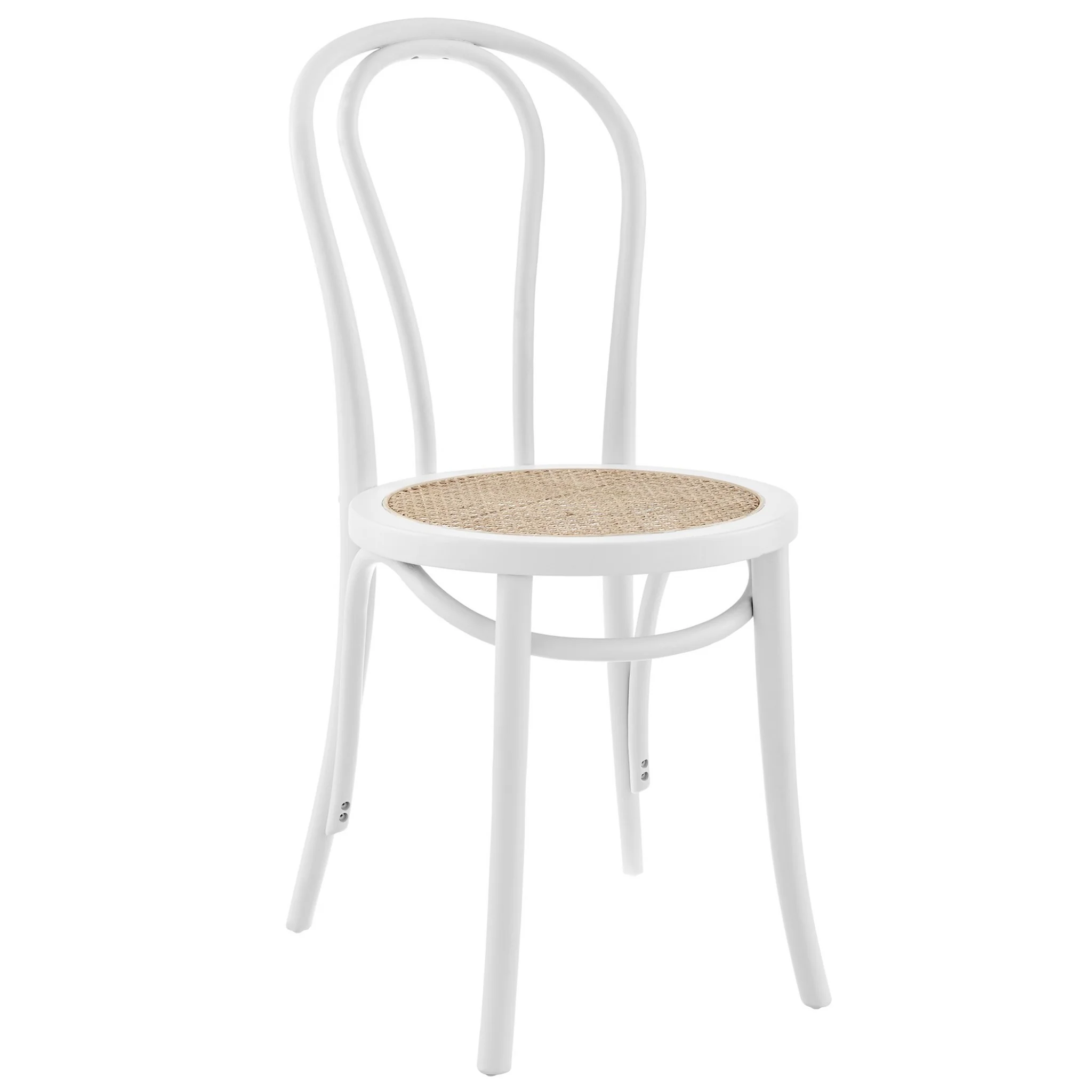 Set Of Two Vintage Style Black Cane Dining Chairs By Homeroots - Image 8