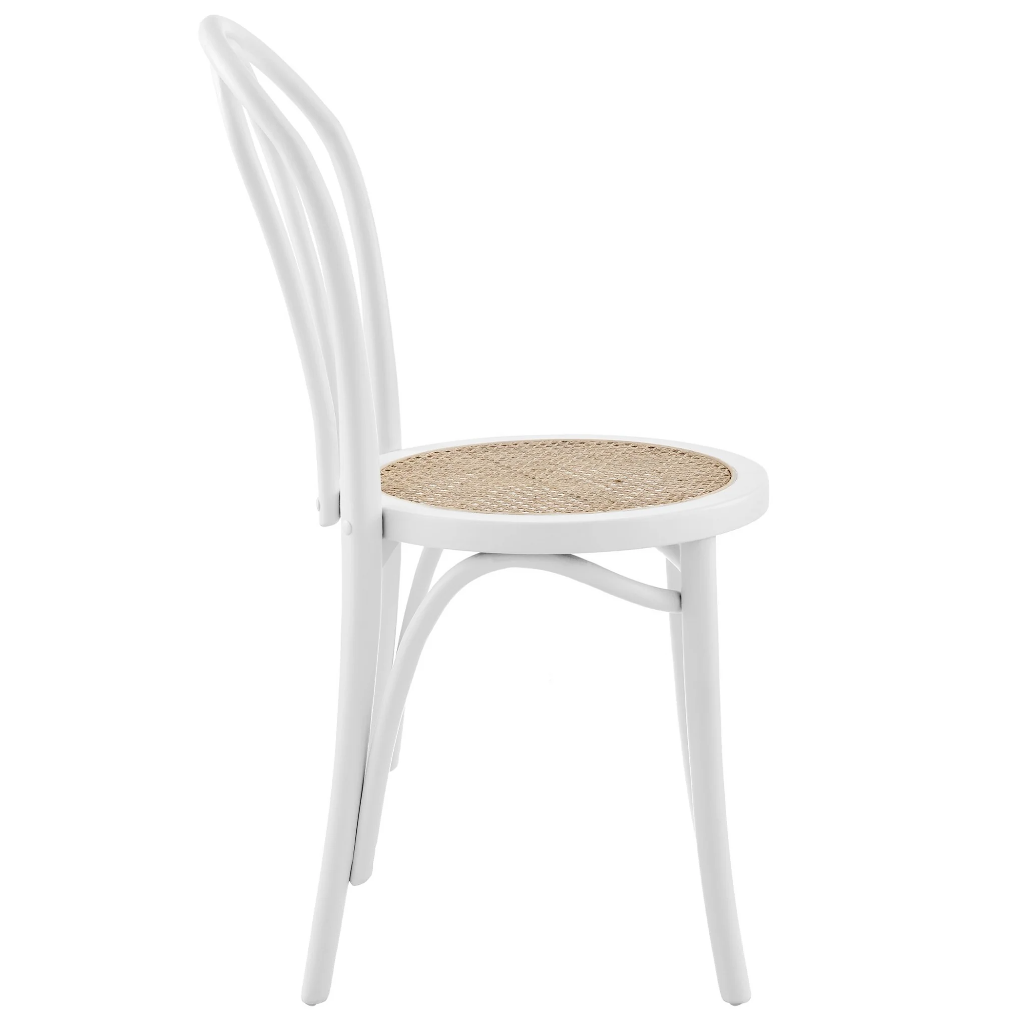 Set Of Two Vintage Style Black Cane Dining Chairs By Homeroots - Image 9