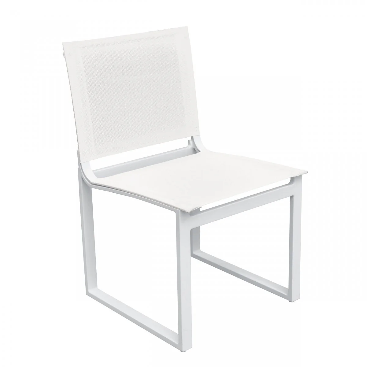 Set of Two White Aluminum Indoor Outdoor Dining Chair By Homeroots - Image 2