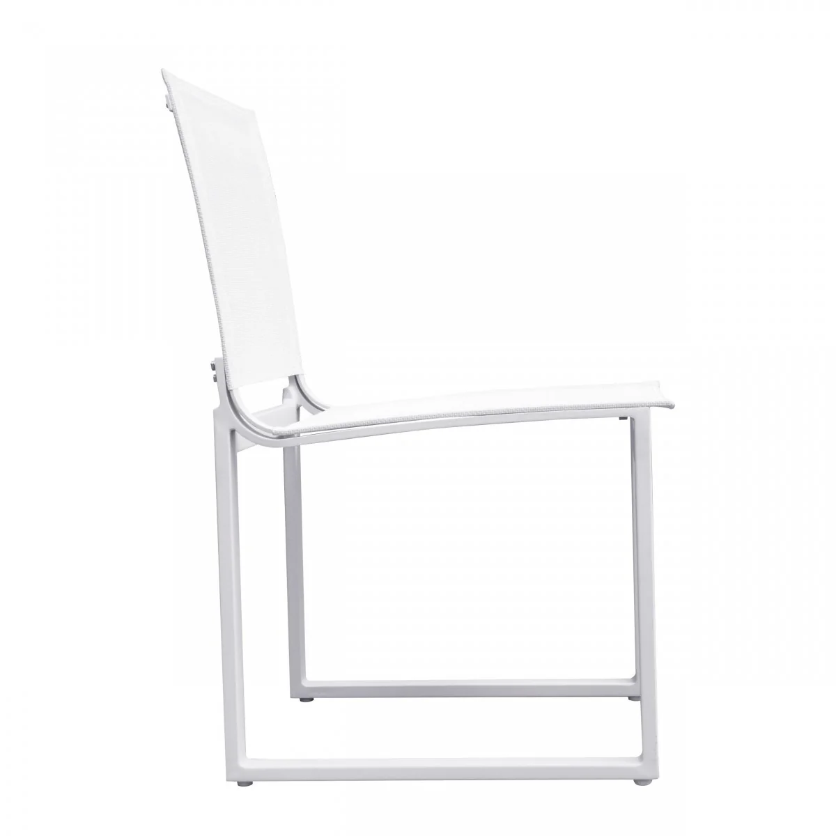 Set of Two White Aluminum Indoor Outdoor Dining Chair By Homeroots - Image 3