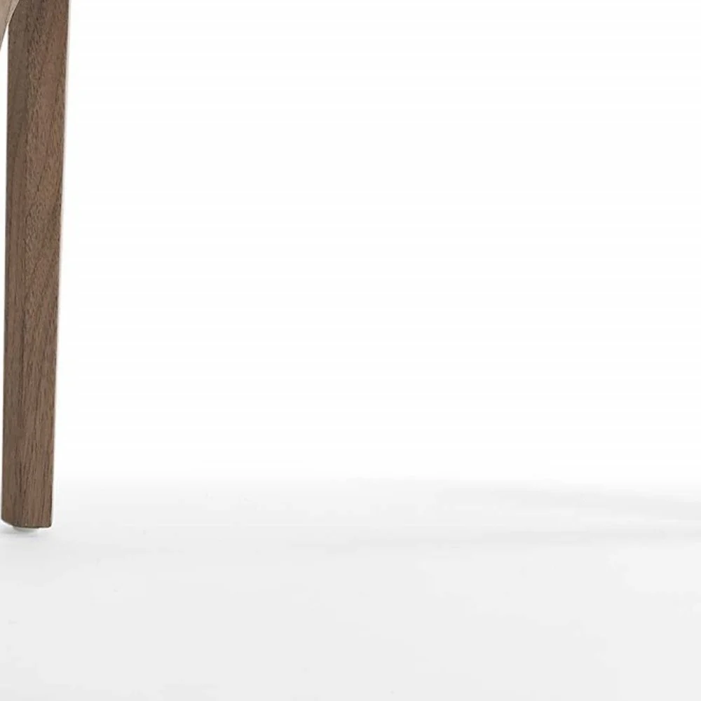 Set of Two White And Brown Upholstered Faux Leather isequal(Yes,No,Wood Dining Side Chairs By Homeroots - Image 6