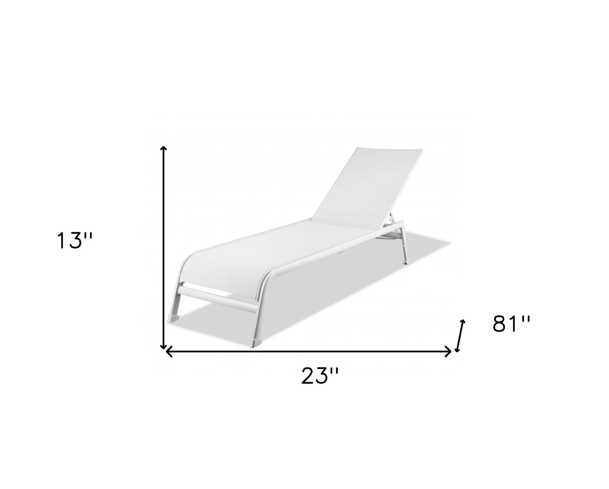 Set of Two White and Chrome Indoor Outdoor Chaise Lounge By Homeroots - Image 5