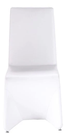 Set Of Two White Contemporary Faux Leather Dining Chairs By Homeroots - Image 2