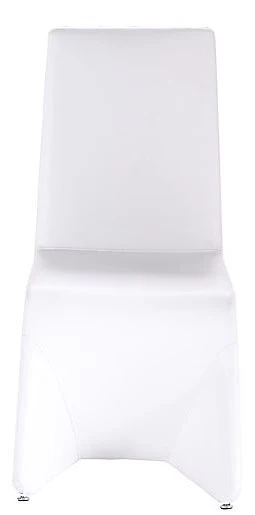 Set Of Two White Contemporary Faux Leather Dining Chairs By Homeroots - Image 3